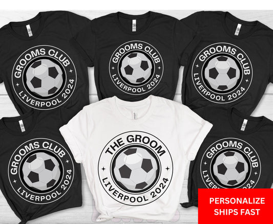 Soccer Themed Stag Party Shirt for Groom Groomsmen, Trendy Football Bachelor Party Tee Shirts gift for Soccer Lover, Football stag do favor