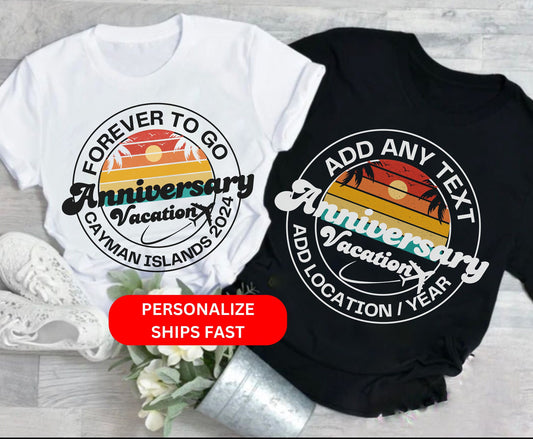 Anniversary vacation 2024 Shirt, Matching Couple Shirt, Anniversary Trip Shirts, Wedding Shirt, beach Party Shirt, Anniversary Vacation Shirt