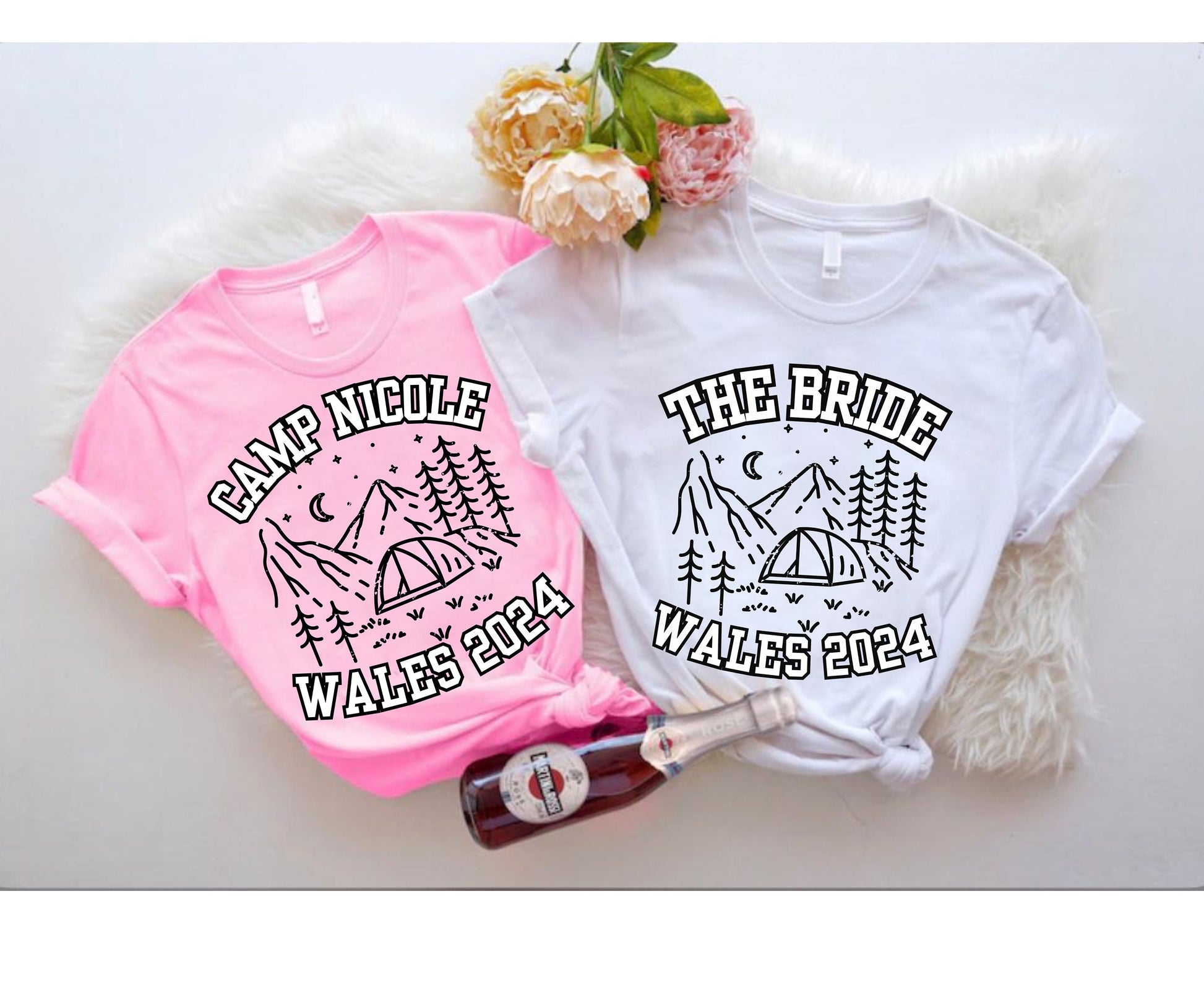 CAMP Themed bachelorette party hen party shirt for camp