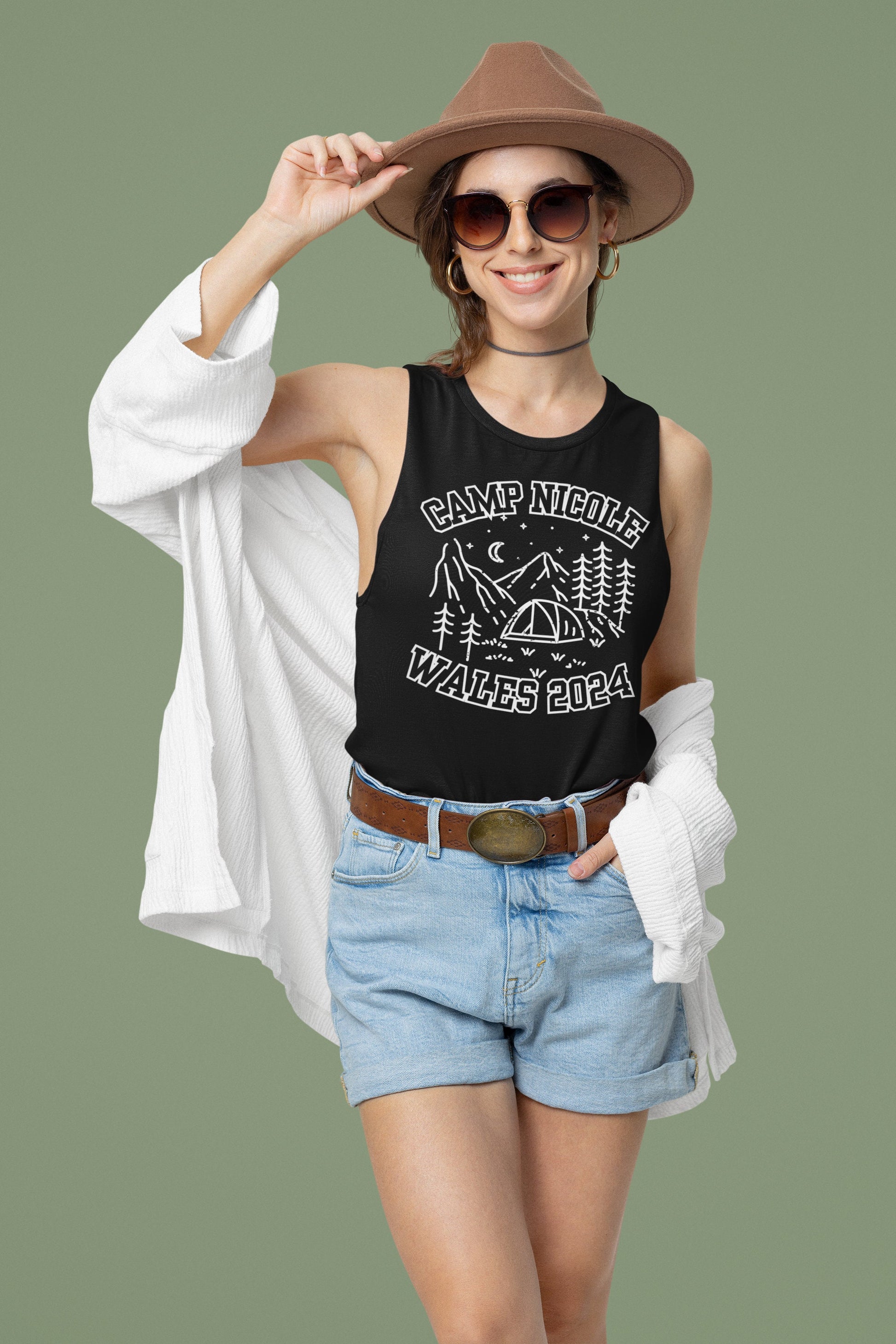 CAMP Themed bachelorette party hen party shirt for camp