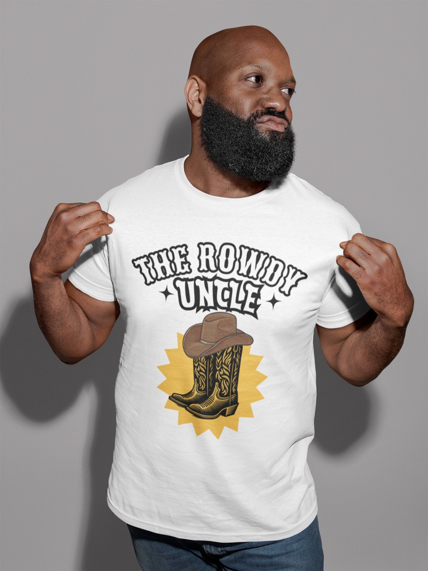 Cowboy Uncle Tee Shirt - Western Themed Gift for Uncle