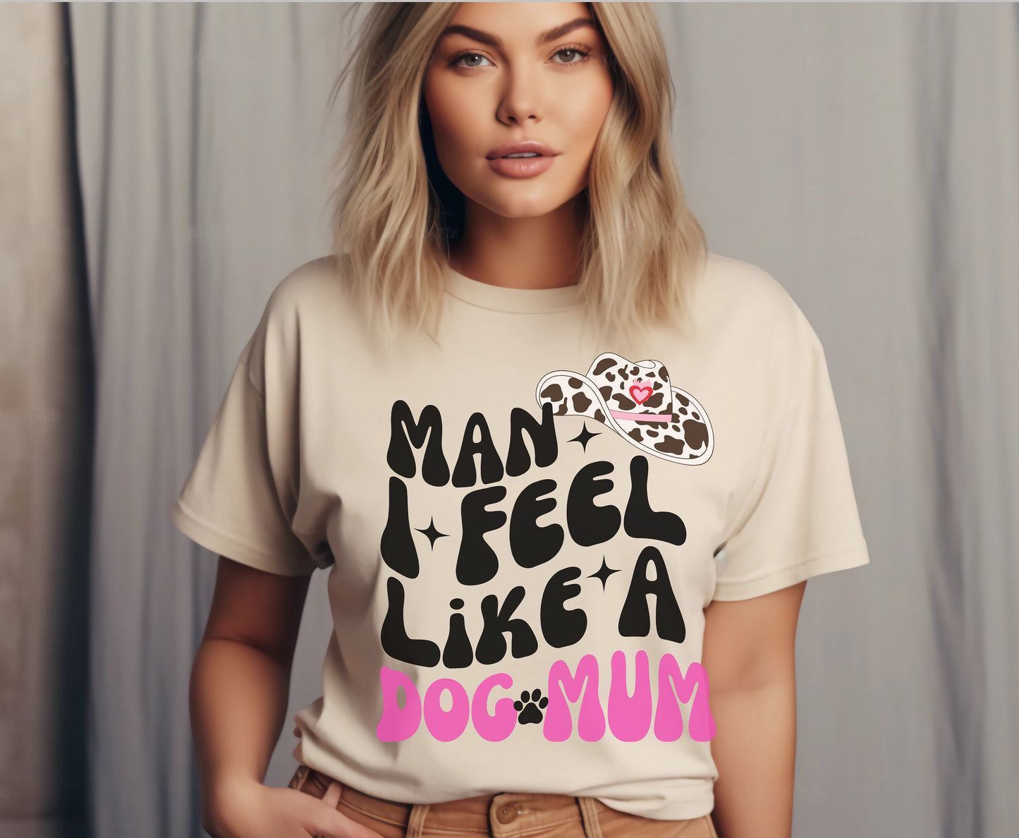 Western Dog Mom Shirt - Man I feel like a dog mom