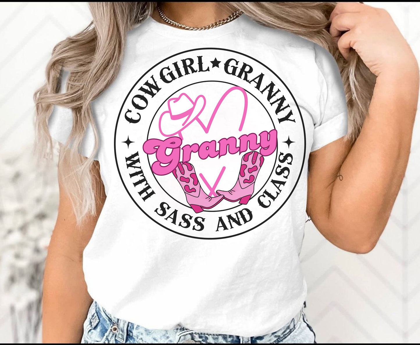 Cowgirl Oma T-Shirt - Geburtstags- oder Country-Geschenk