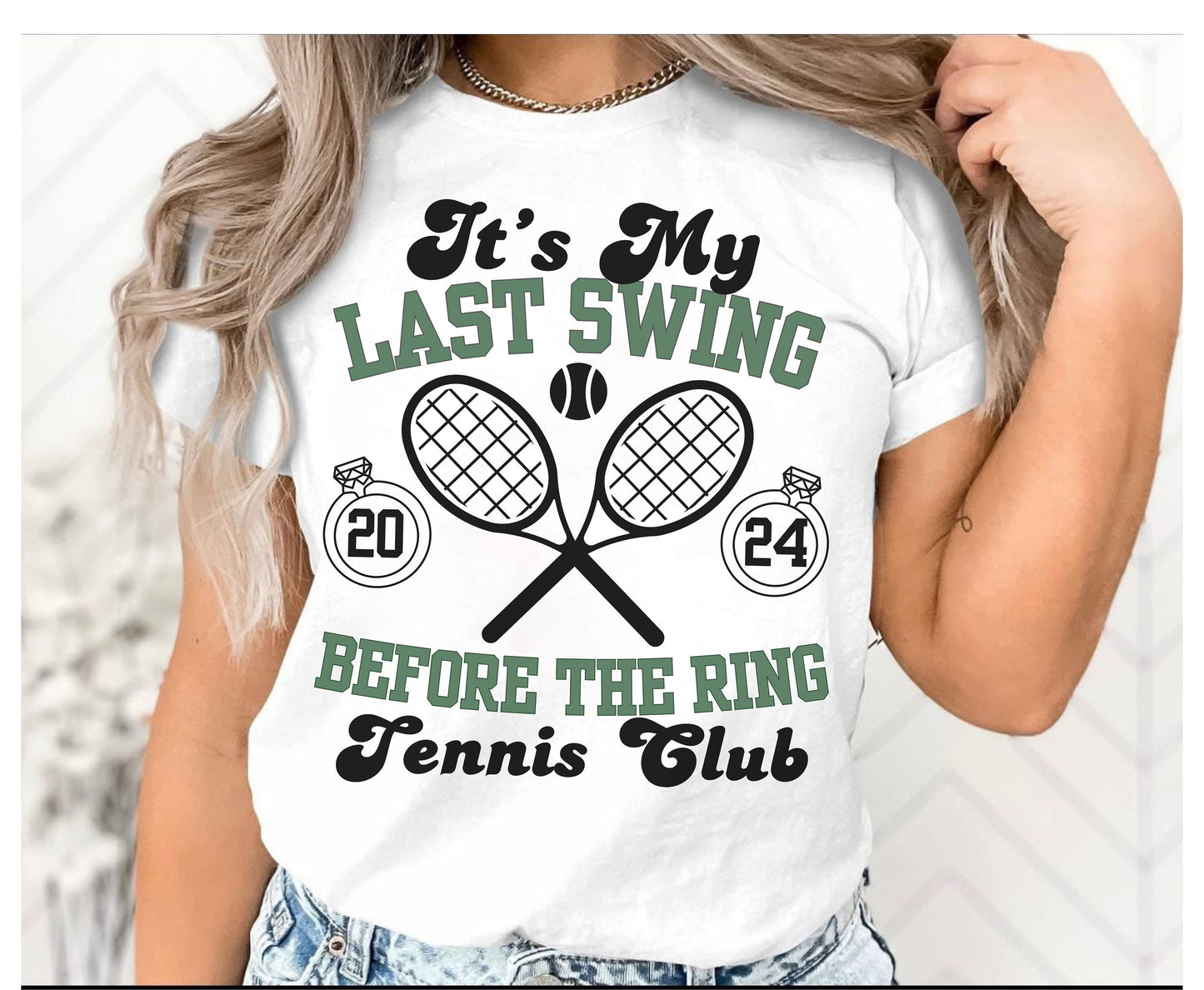 Tennis themed bachelorette shirt for hen party