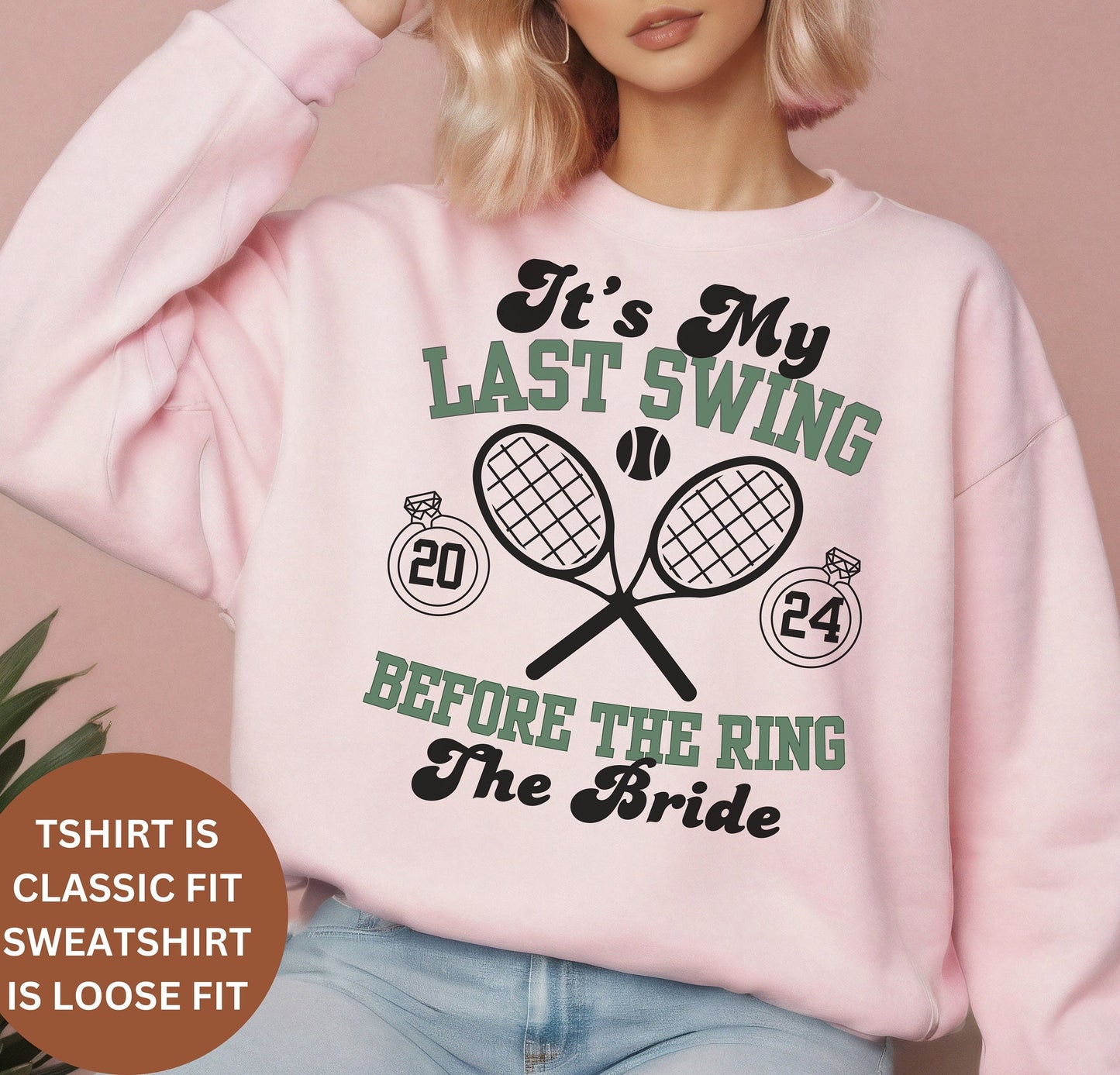 Tennis themed bachelorette shirt for hen party