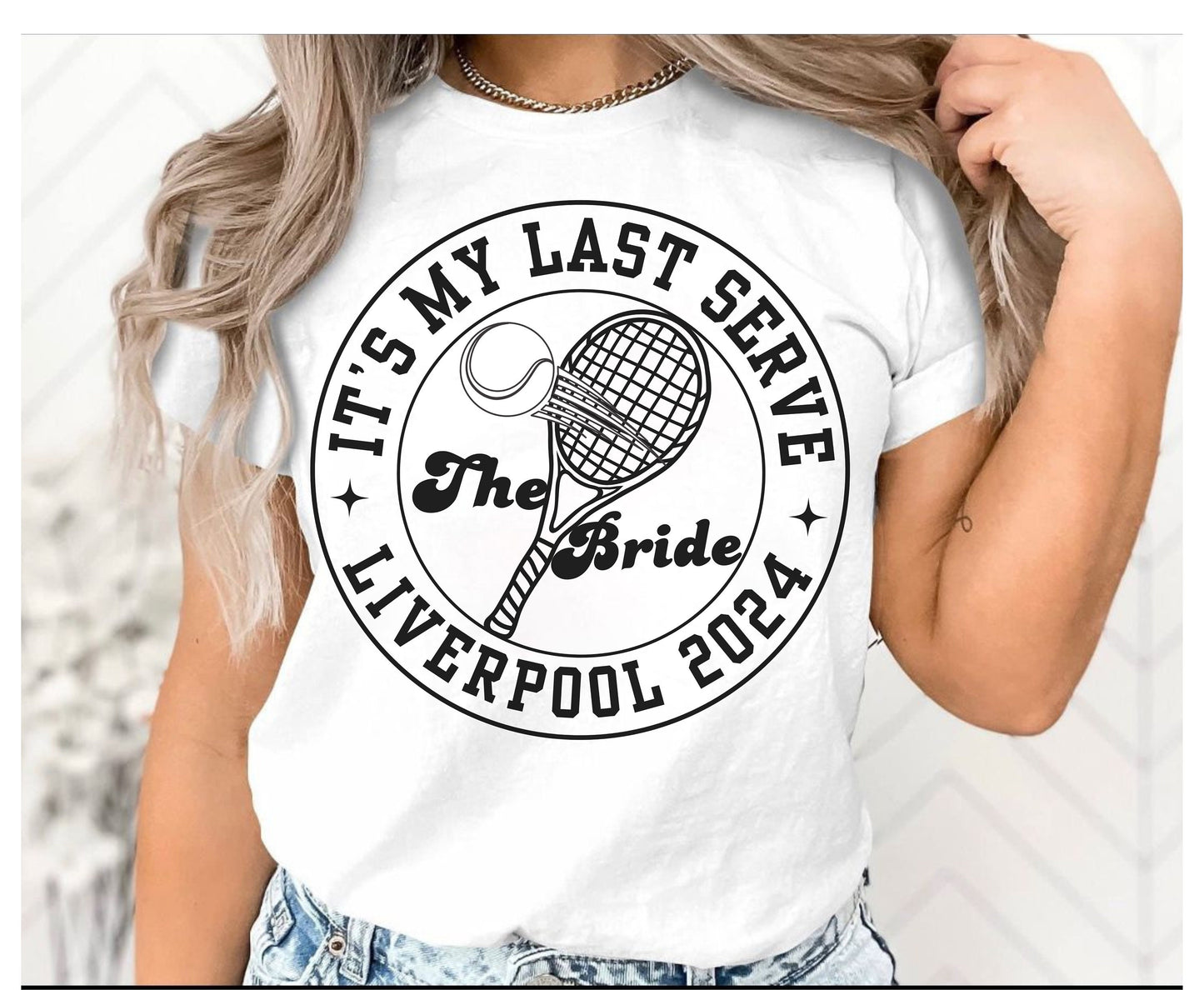 Tennis-Themen-Junggesellinnenabschied-Shirt Braut letzten Aufschlag Tennis Bachelorette Junggesellenabschied Shirts Tennis Hen Do T-Shirt Brautparty Braut Crew Party Jumper