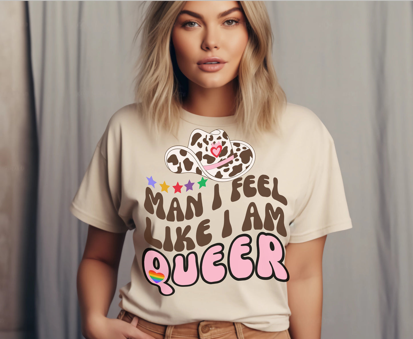 Man I feel like I am QUEER Pride Month Shirt gifts for They Them, Gay Lesbian Pride Month LGBTQ+ Queer Tshirt Sweatshirt Hoodie Gift