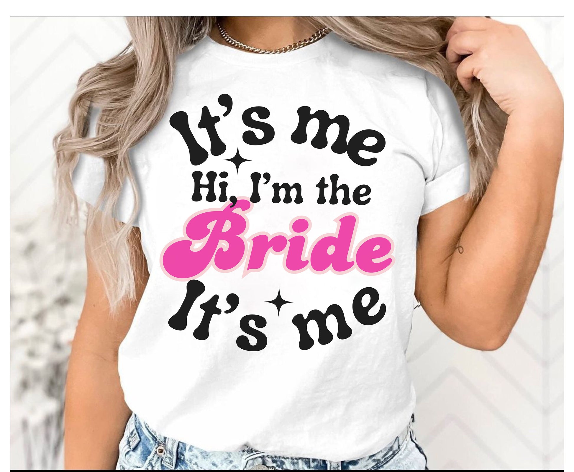 Custom Bride Bridesmaid shirt gift for hen party bachelorette pink shirt for men women