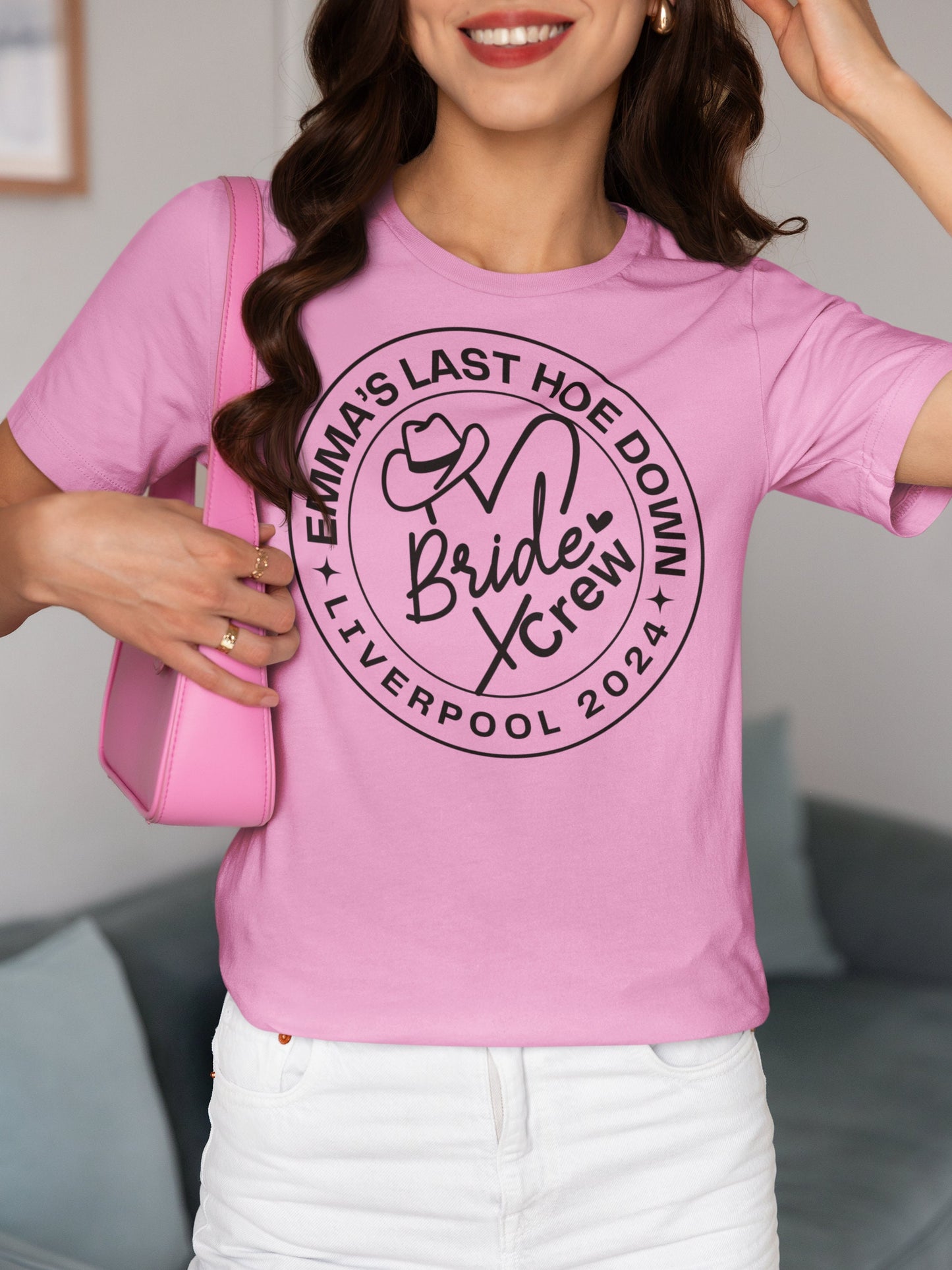 Last Hoe down western themed hen party shirts for men women bride bridesmaid mother of the bride maid of honour bridal shower personalize location shirt