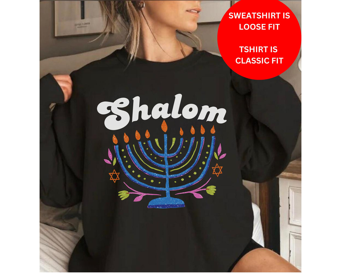 Hannukah Shalom shirt gift for men women jewish party shirt gifts for mom dad wife husband matching family shirt