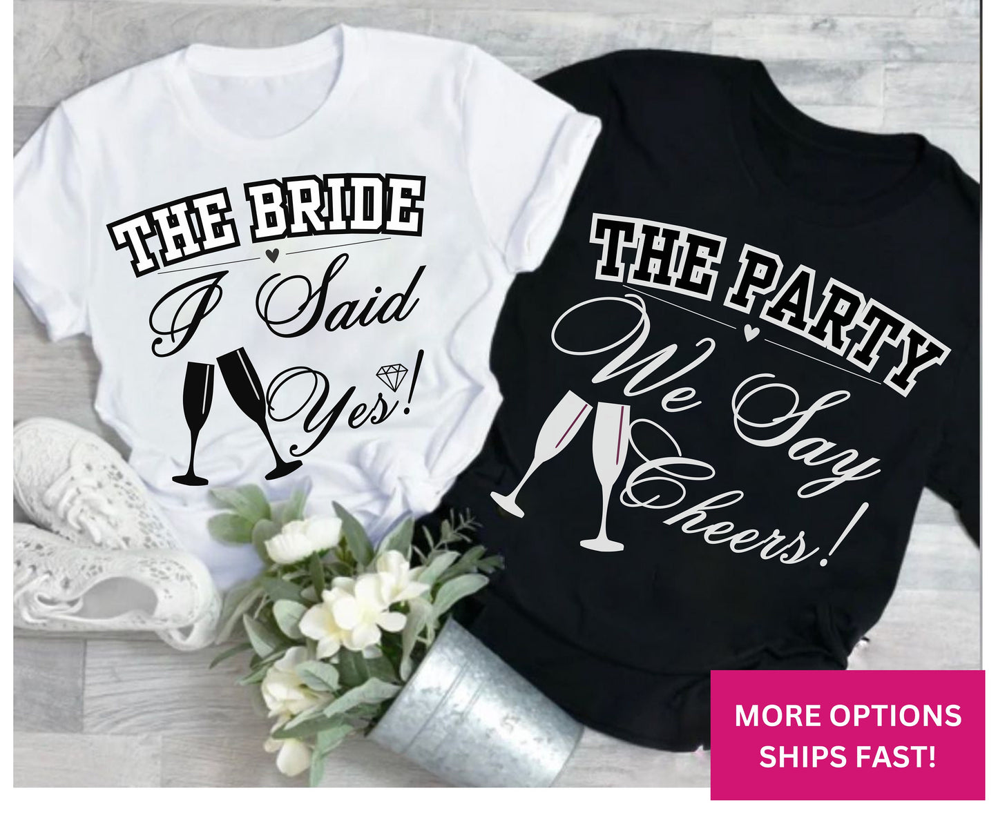 Trendy Bride Bridesmaid Hen Party Tees I Said Yes We Say Cheers T Shirts Custom Cocktail Bachelorette Party Shirts Personalized Bach TShirt