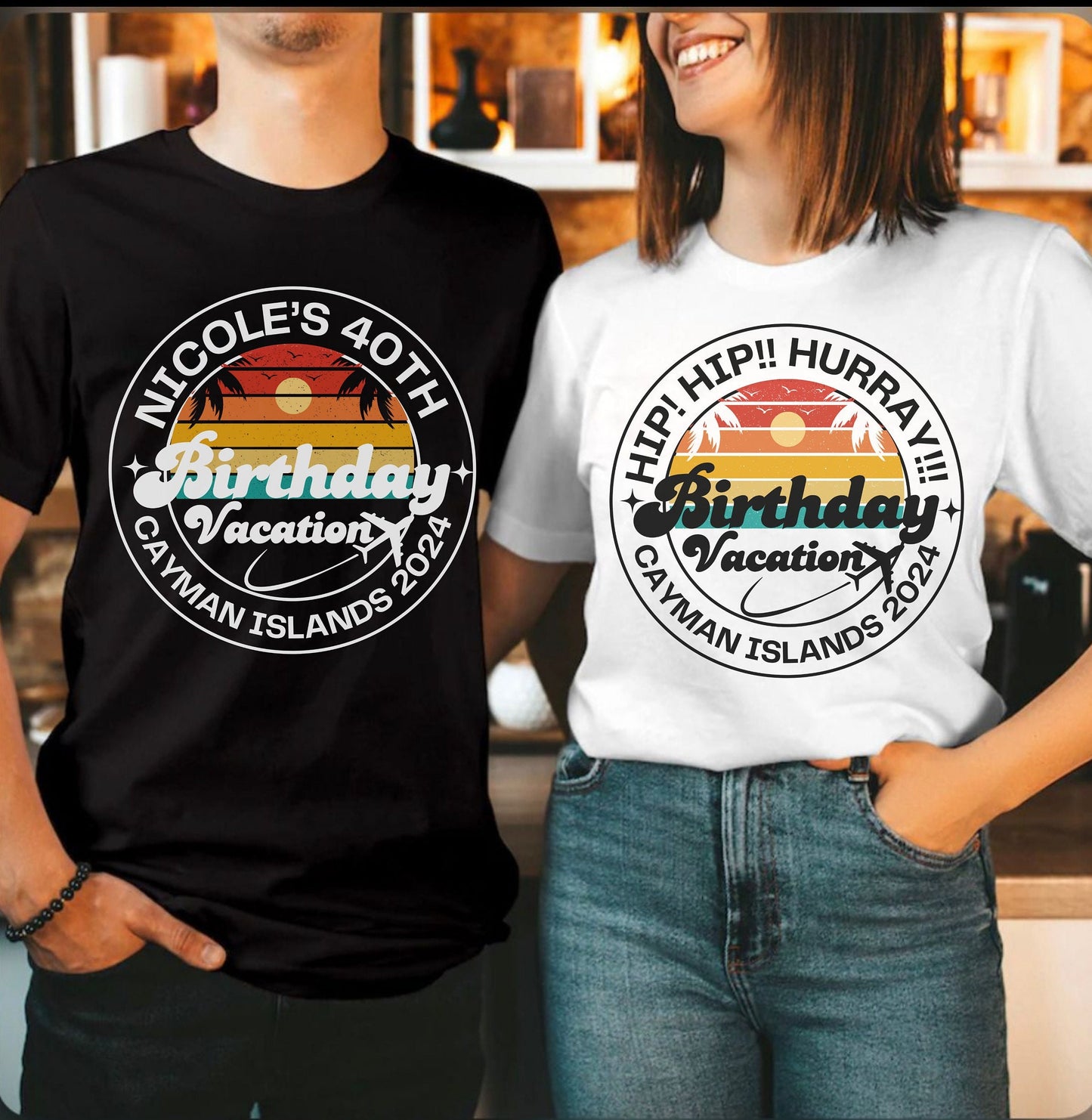 Custom Location Birthday vacation T Shirt Matching Birthday vacation Crew Tee beach Party Shirt Island Bday Gift Birthday Cruising Family Trip