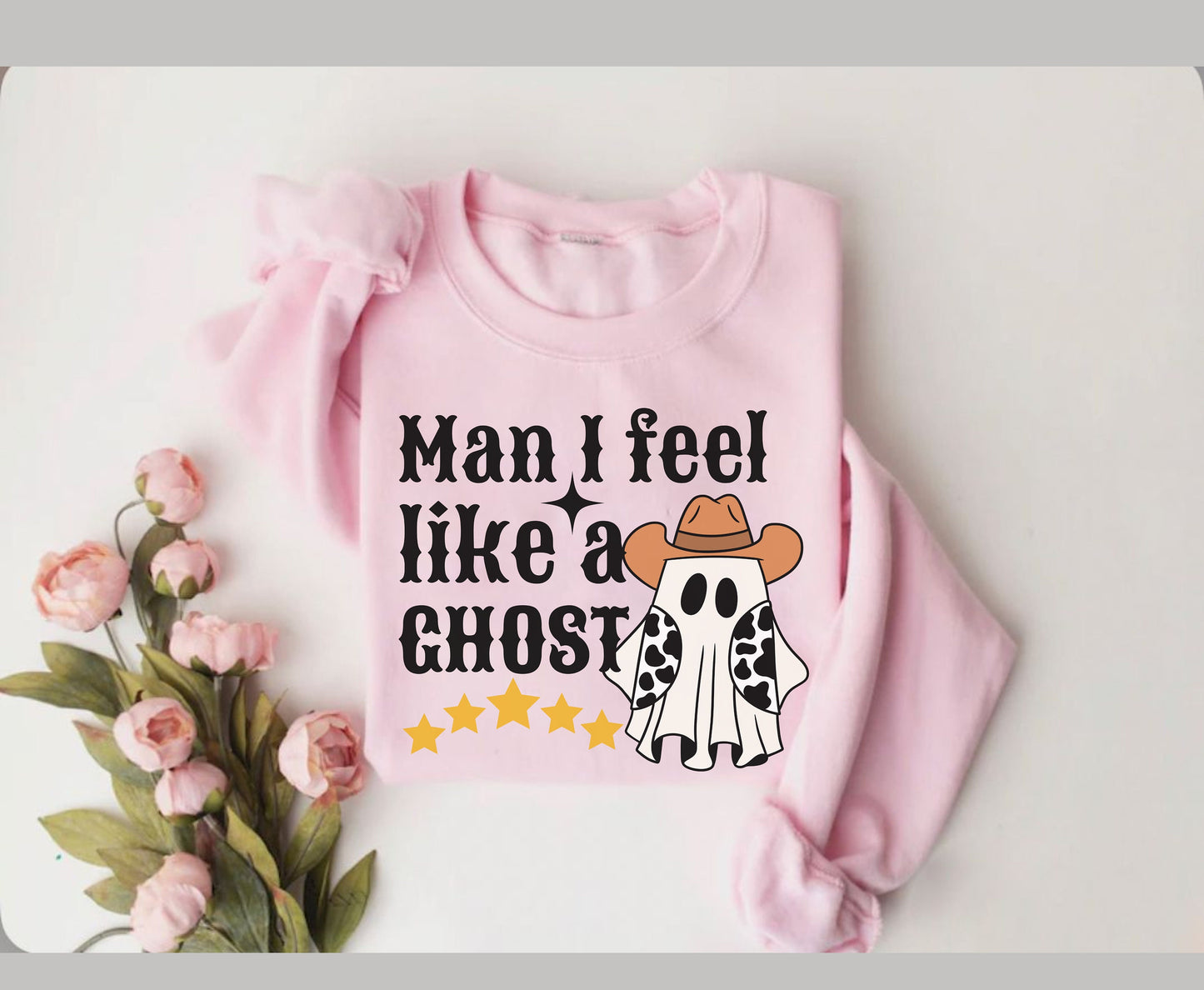 Man I feel Like a Ghost Western Ghost Shirt, Trendy Halloween Shirt for Men Women