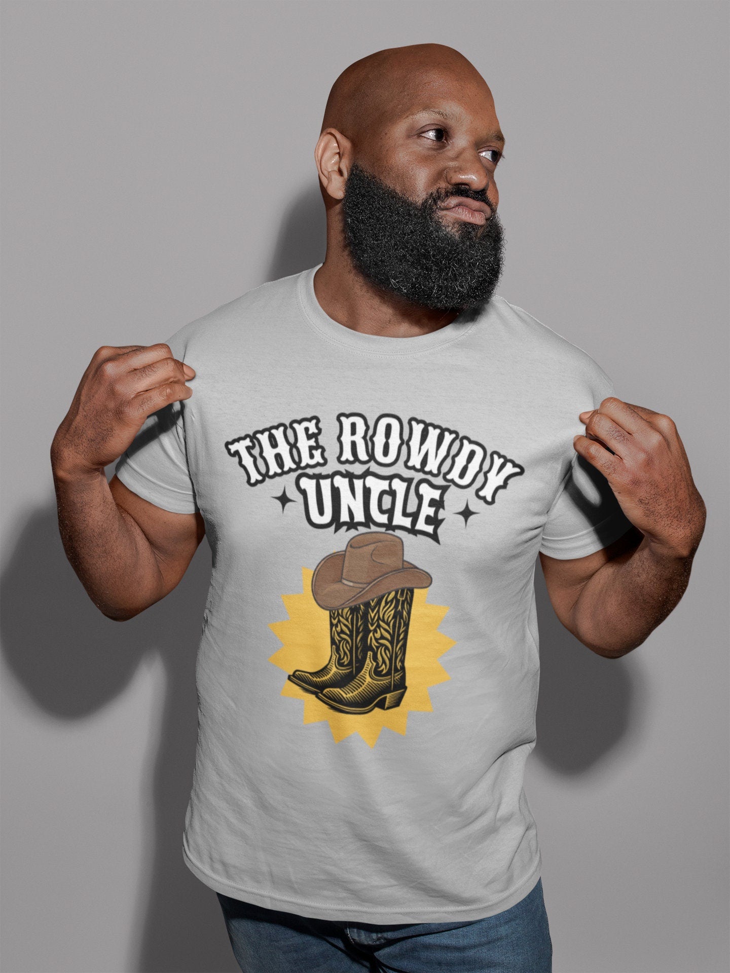 Cowboy Uncle Tee Shirt - Western Themed Gift for Uncle