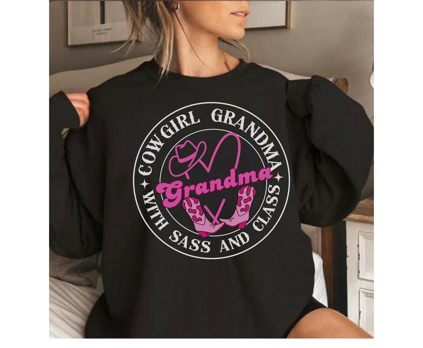 Western Themed Grandma T-shirt Sweatshirt- Cowgirl Granny Birthday Gift