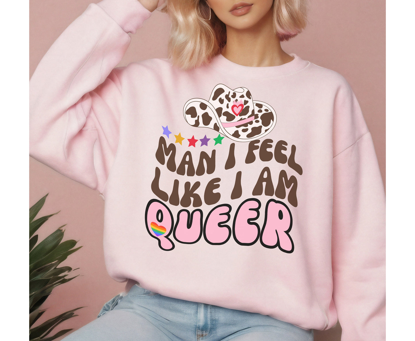 Man I feel like I am QUEER Pride Month Shirt gifts for They Them, Gay Lesbian Pride Month LGBTQ+ Queer Tshirt Sweatshirt Hoodie Gift