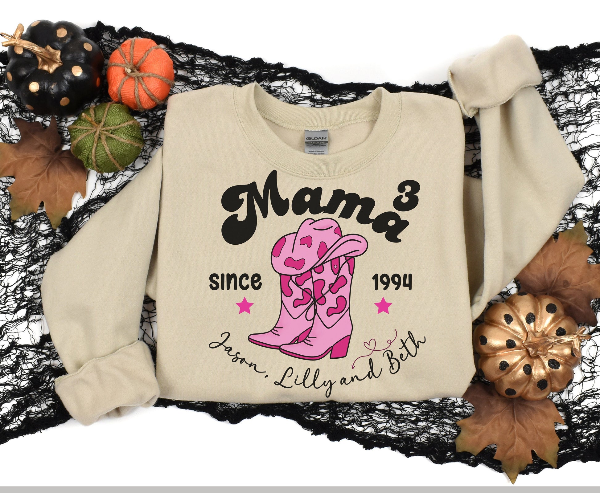 Customized Mama of 3 shirt gifts for Mom, Mothers day gift for her