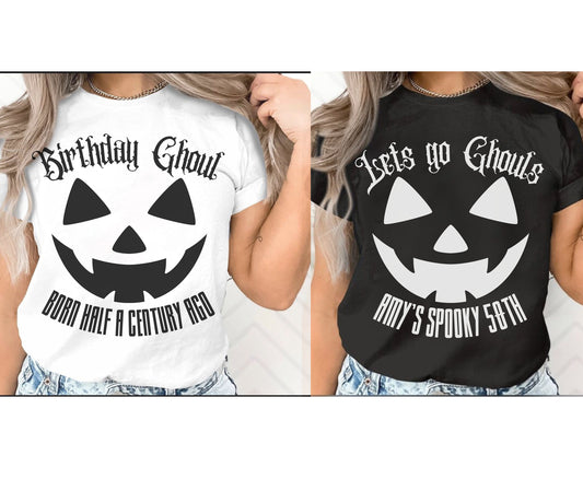 Halloween Birthday SHIRT dark witch themed ghoul spooky halloween shirt for 30th 40th 50th 60th gifts for her