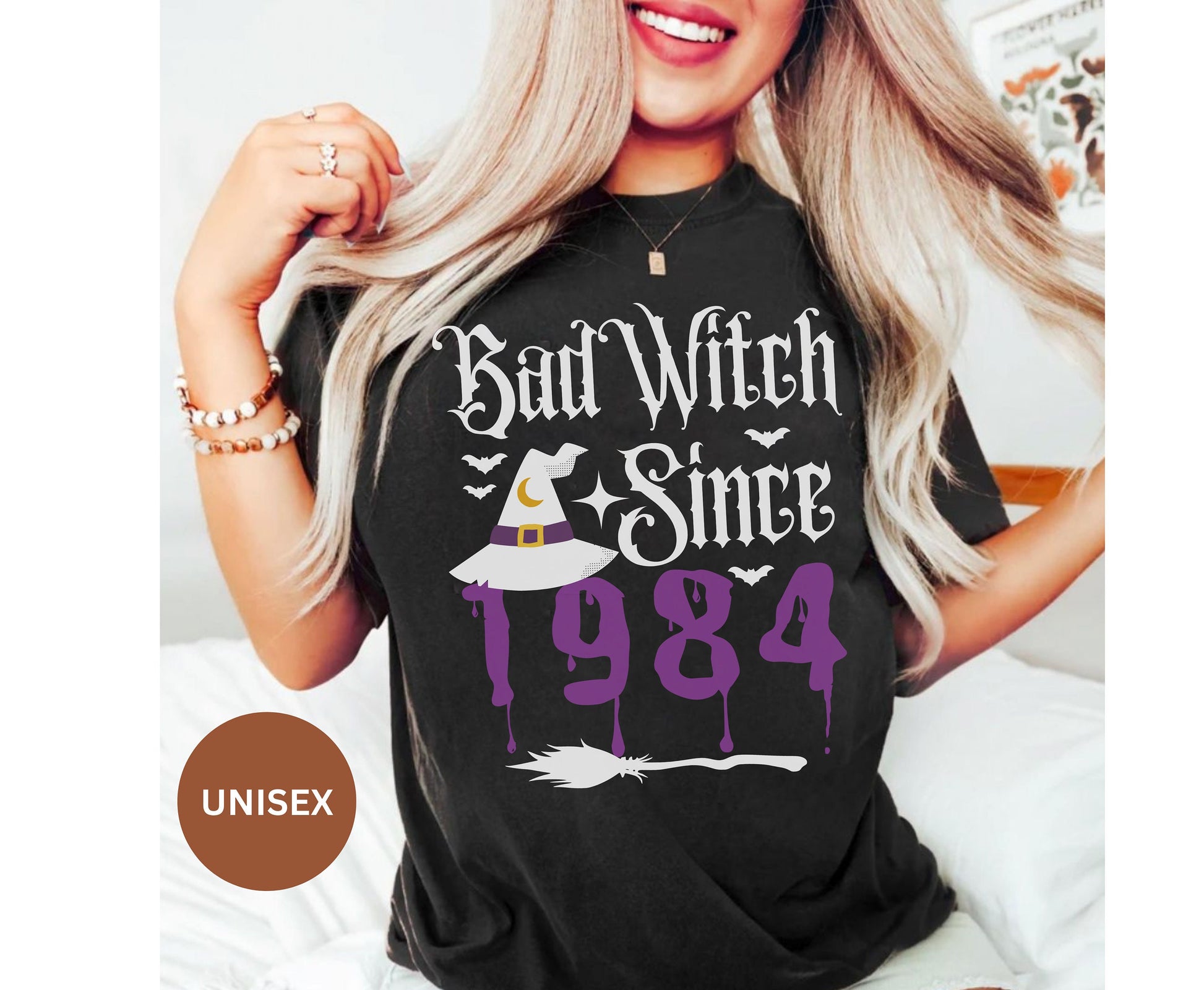 Witch themed 30th 40th Birthday Shirt for men women Unisex Bad Witch Shirt