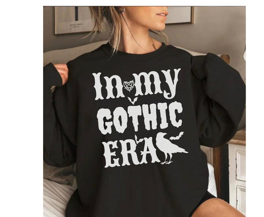 In my Gothic ERA Spooky Halloween Tee gift for him her, Gothic Halloween T Shirts for Her Gothic Halloween Jumper Hoodie for him Men Women