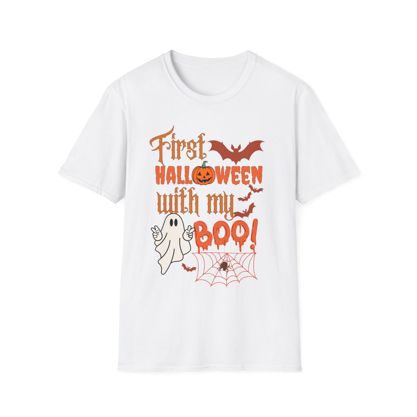 His and Hers FIRST COUPLE HALLOWEEN Tee Shirt with my Boo Spooky Season Gifts for Wife Husband Funny Couple Ghost Fall T Shirt Sweatshirt