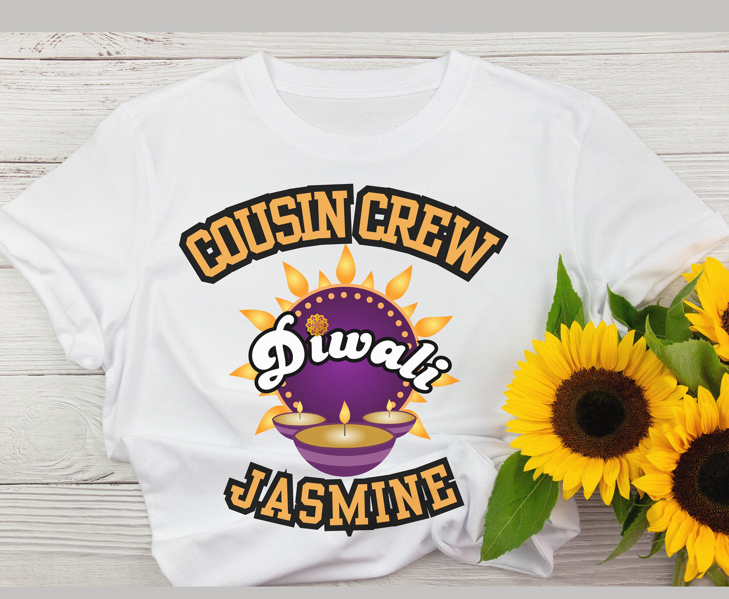 Custom COUSIN CREW DIWALI Shirt with Family Matching outfit Diwali Cousin Jumper Boy girl Mum and baby Diwali Tee Shirts Indian Party Tshirt