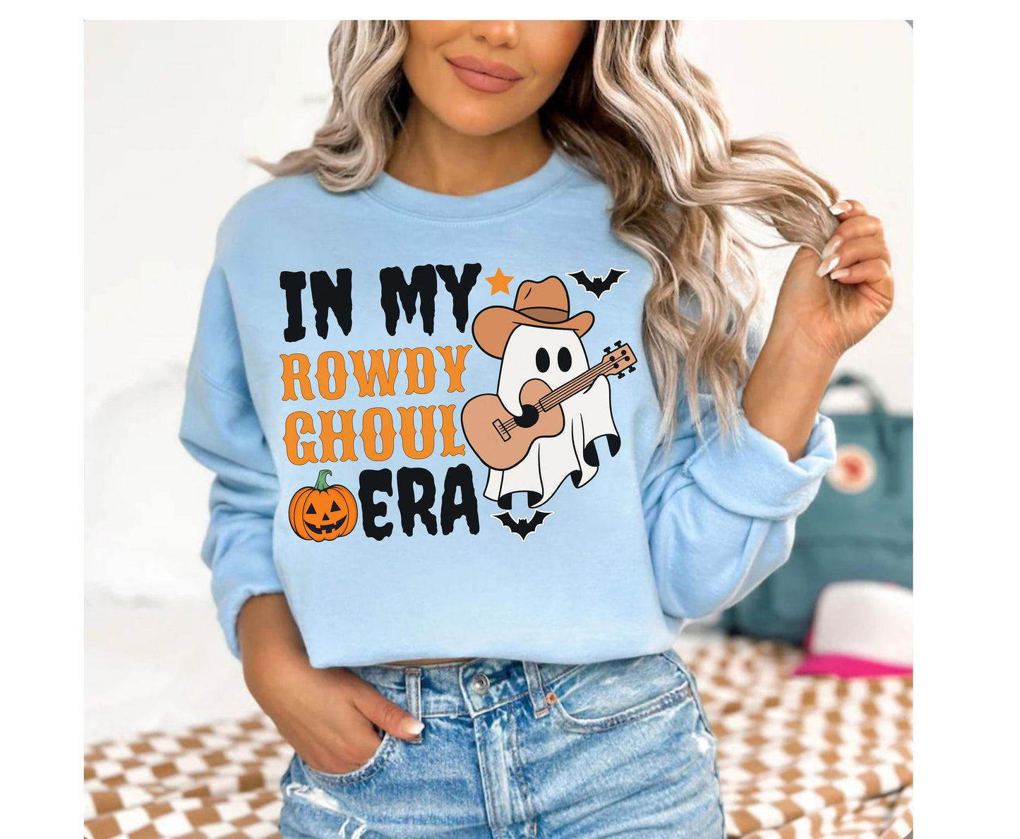 In my ROWDY GHOUL ERA Cowboy themed Halloween Shirt for men women, Western Cowgirl Halloween T Shirt for men women Country Halloween Shirts