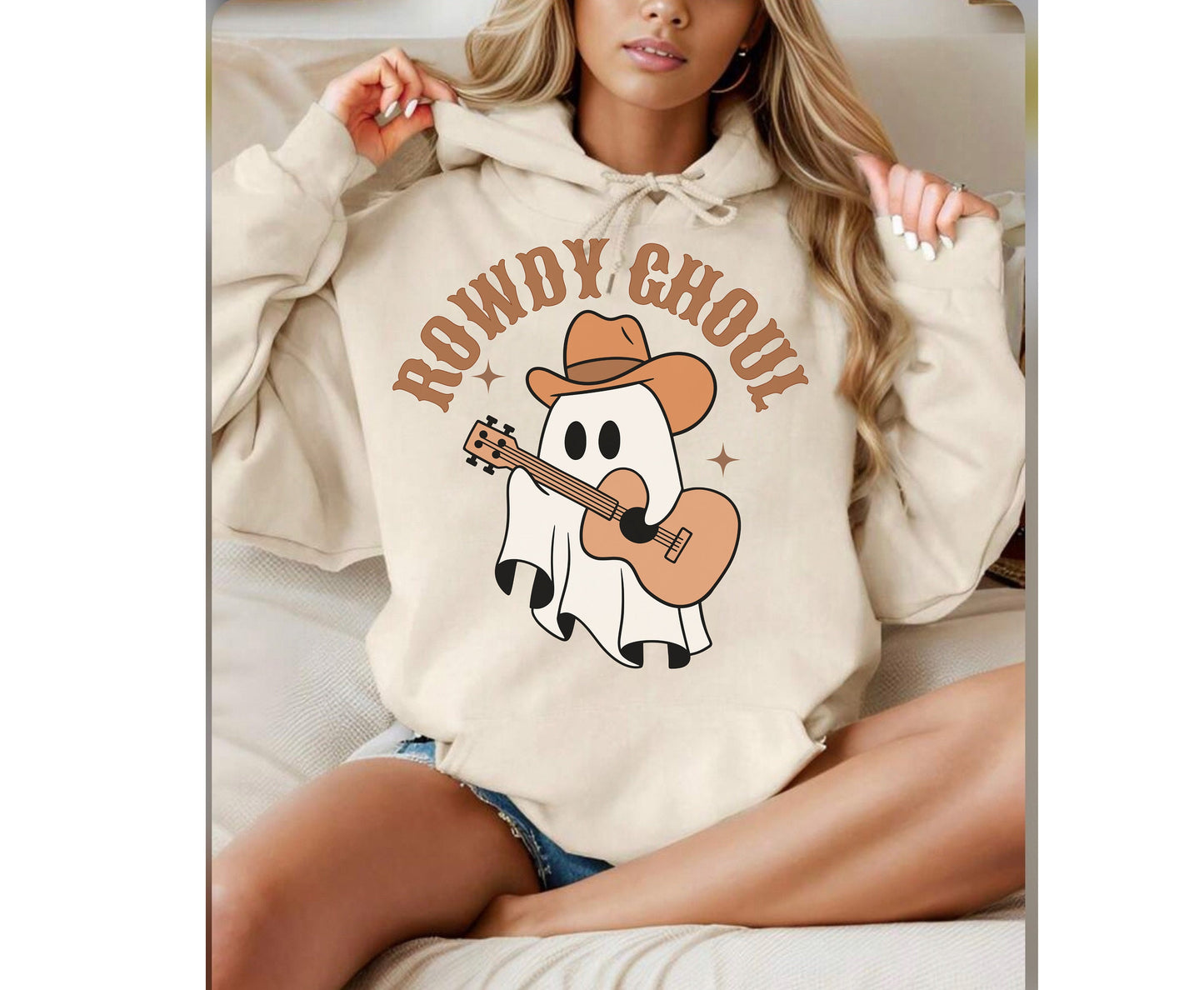 Cowgirl Cowboy Halloween Ghost Shirt for men women