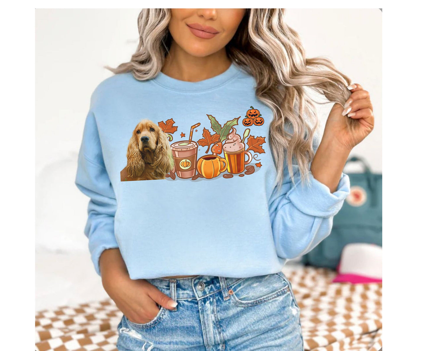 Cocker Spaniel Pumpkin Spice Fall Shirt gift for Men Women Cocker Spaniel Mom DOG Dad Halloween T Shirts Sweatshirt Dog Lover Fall Hoodie