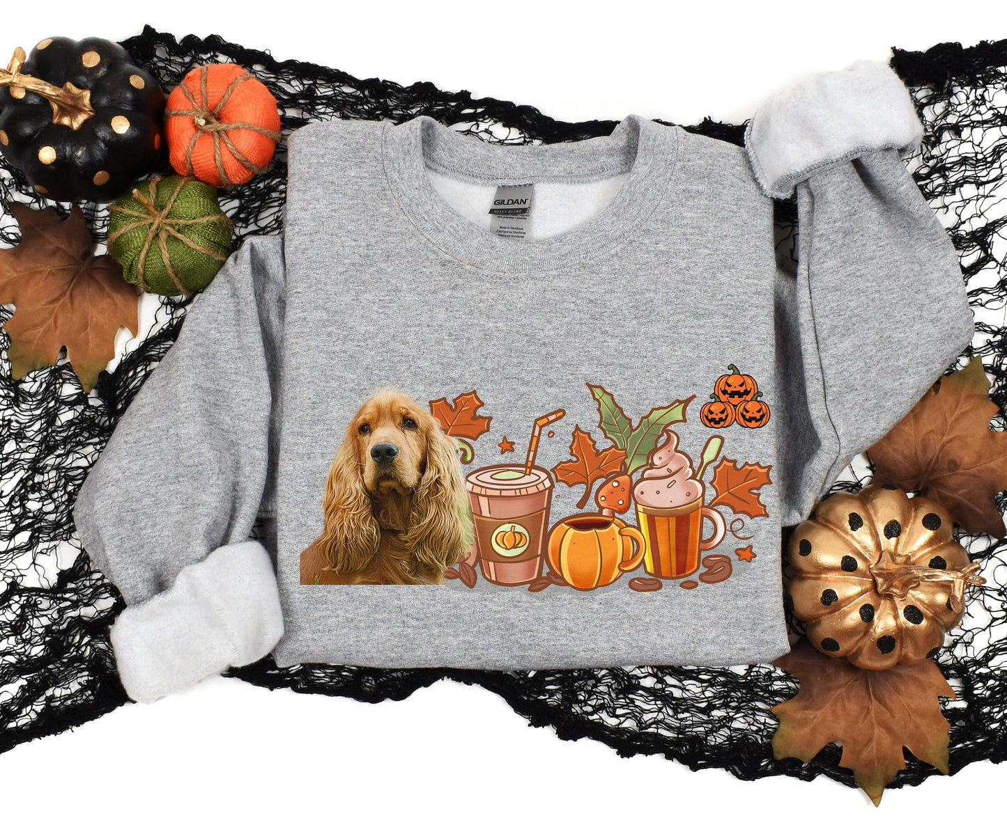 Cocker Spaniel Fall Halloween Shirt gift for men women