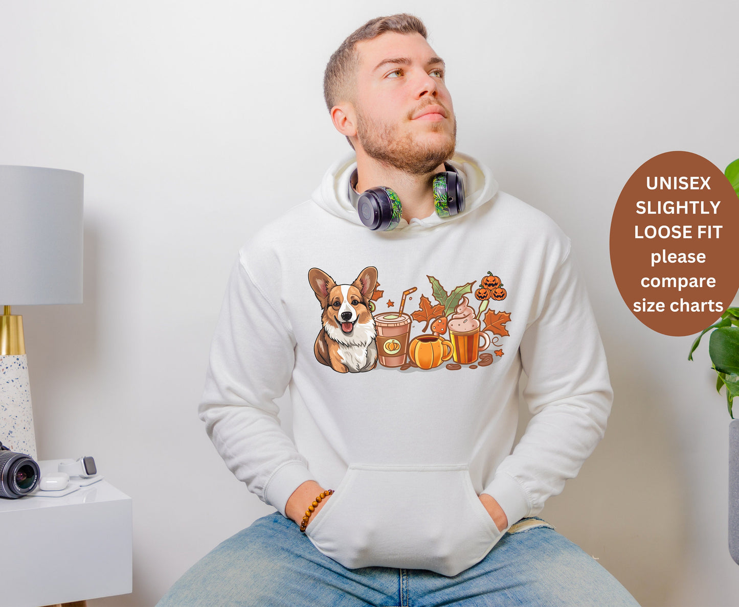 Corgi Dog Pumpkin Spice Fall Shirt gifts for Men Women Spooky Corgi Dog Mom DOG Dad Halloween Tee Shirts Sweatshirt Dog Lover Fall Hoodie