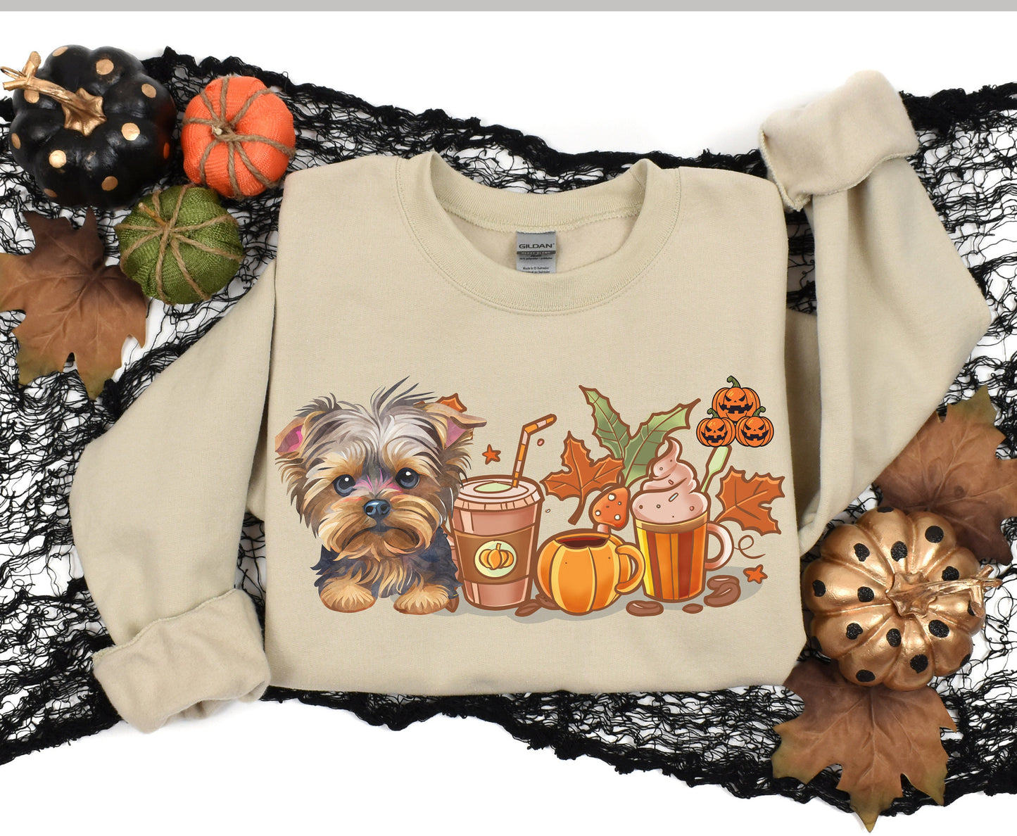 Yorkshire Terrier coffee lover fall shirt for men women