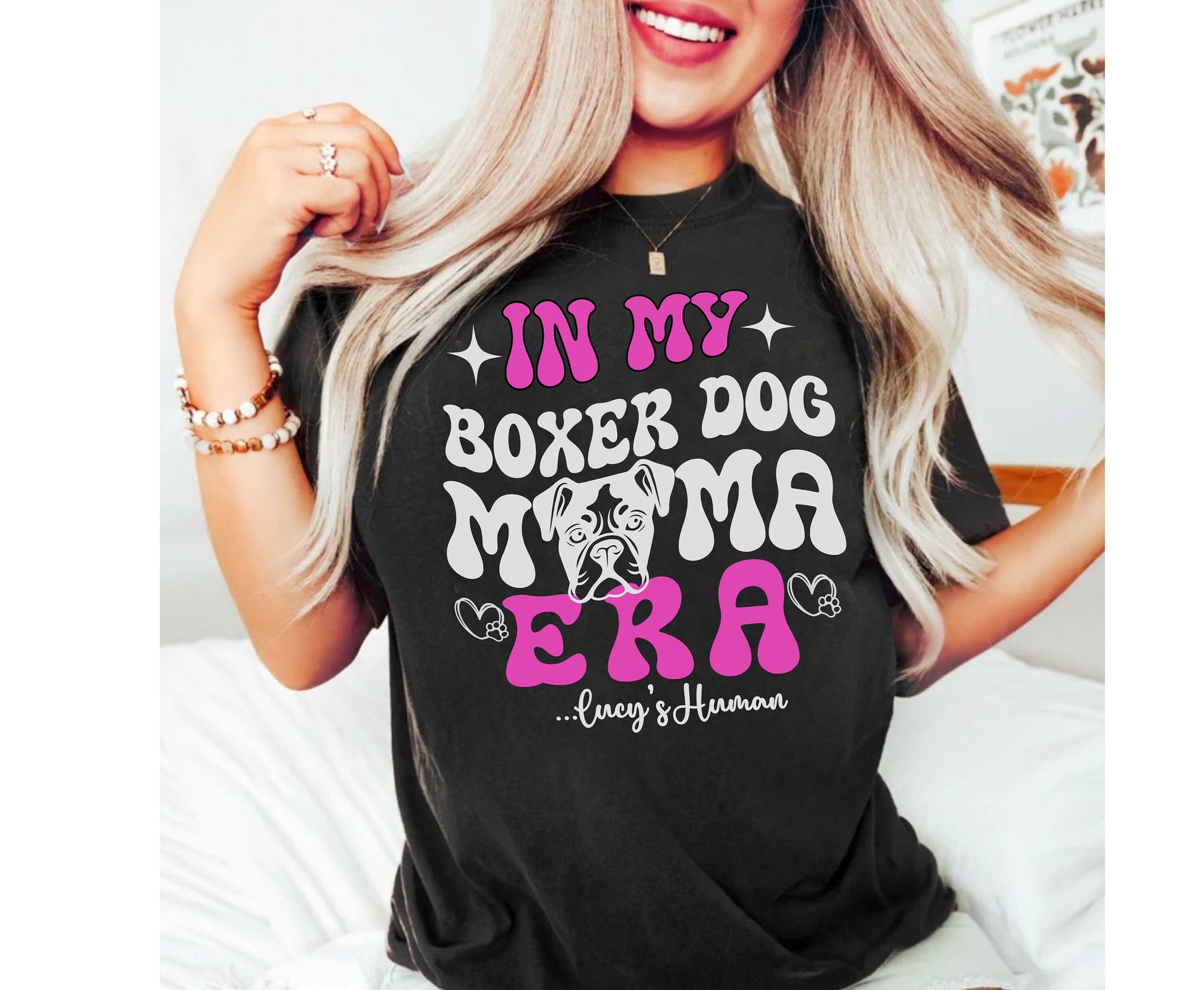 In my Boxer dog mama era Bulldog boxer Dog mama tshirt sweatshirt hoodie birthday christmas gift for women