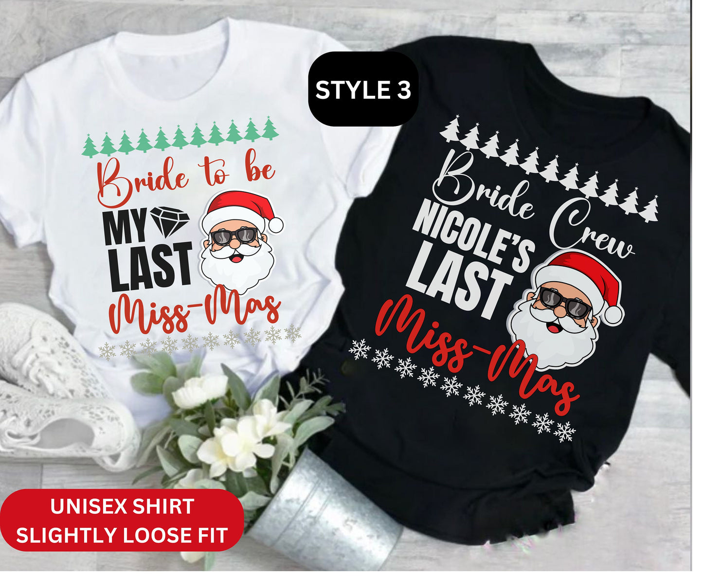 Christmas Bachelorette Jumpers for Bride Bridesmaid Xmas Themed Hen Party shirt