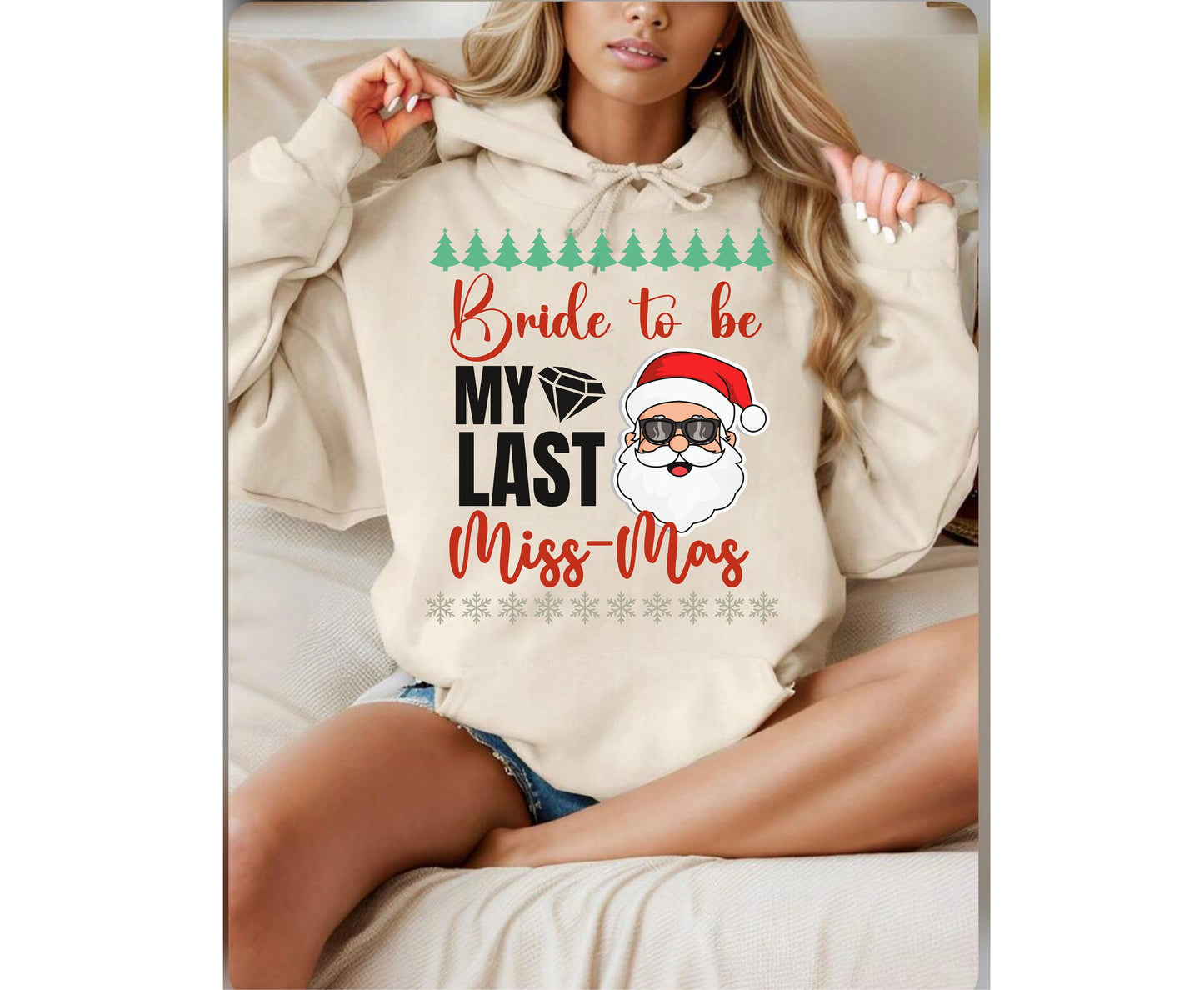 LAST MISSMAS Christmas Themed BACHELORETTE Jumpers for Bride Bridesmaid Xmas Hen Party Tee shirt Gift for Team Bride to Be Future Mrs Gifts