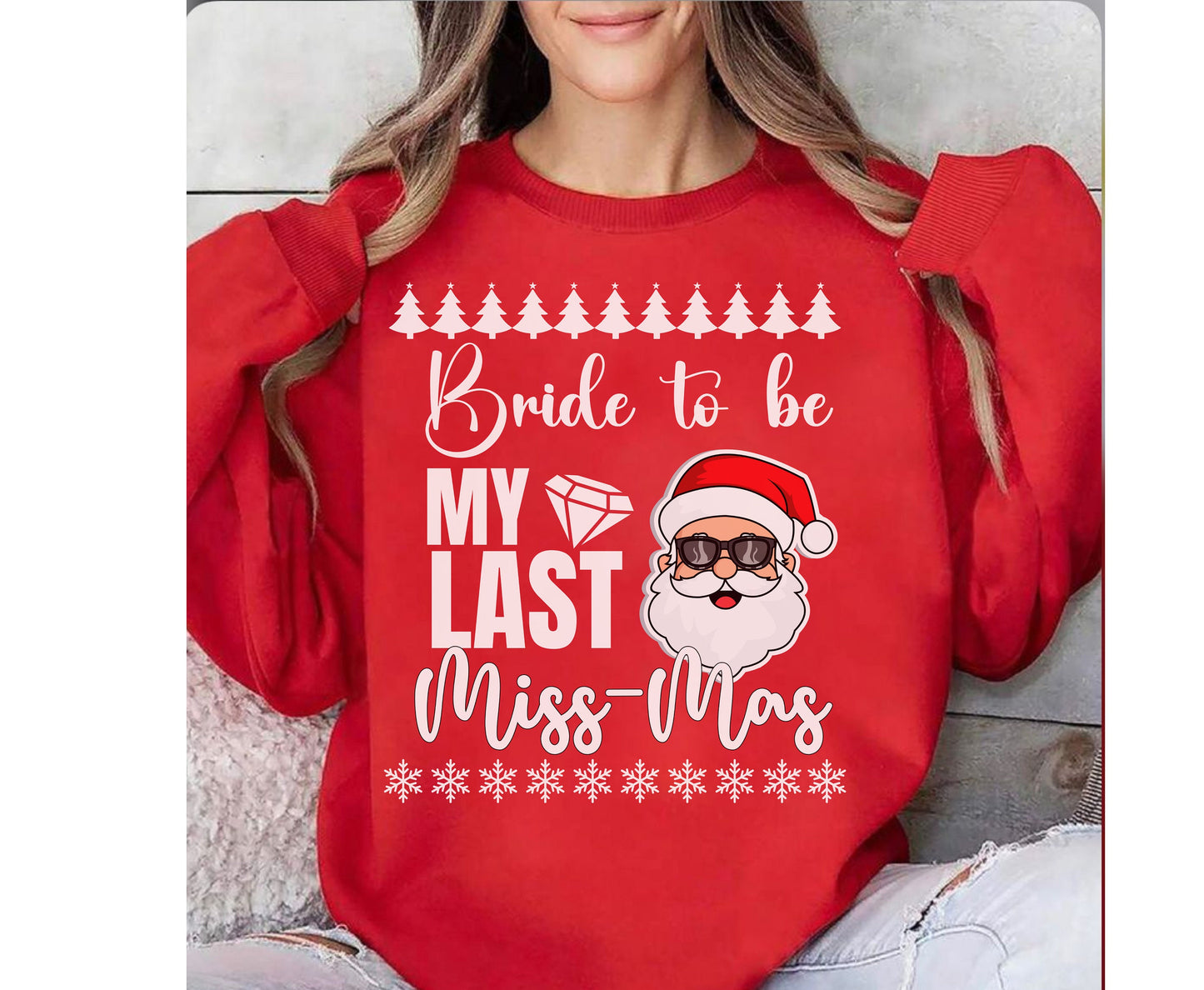 Christmas Bachelorette Jumpers for Bride Bridesmaid Xmas Themed Hen Party shirt