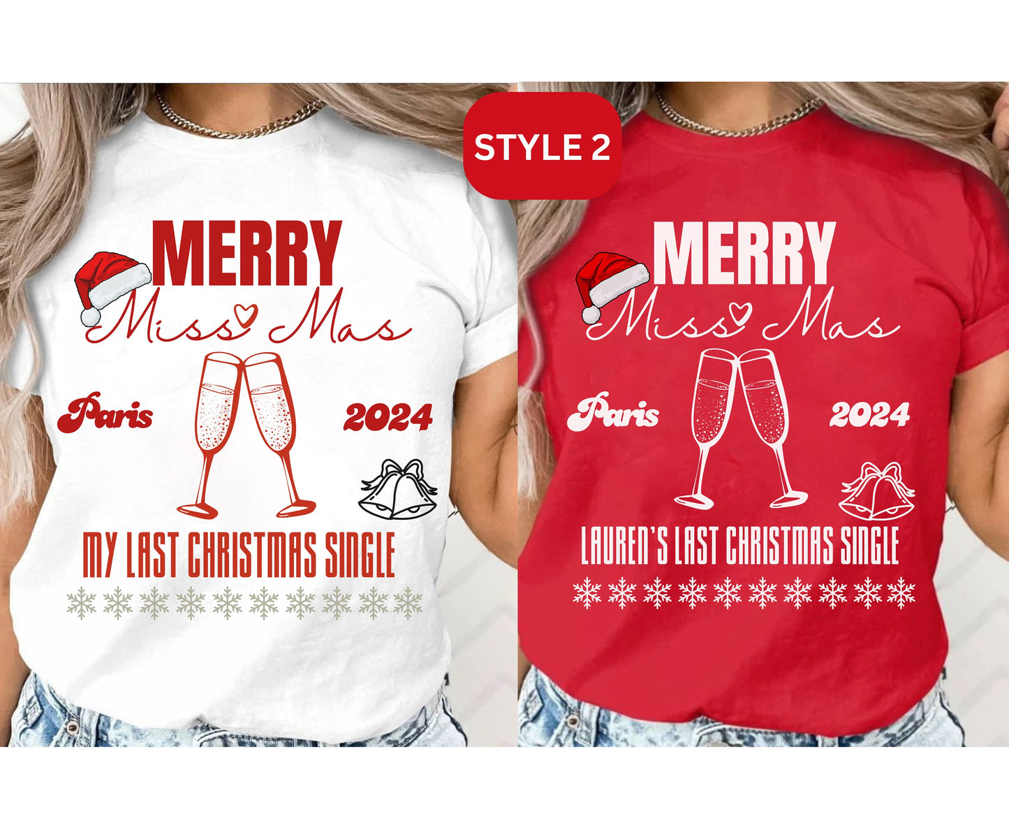 Christmas Bachelorette Jumpers for Bride Bridesmaid Xmas Themed Hen Party shirt