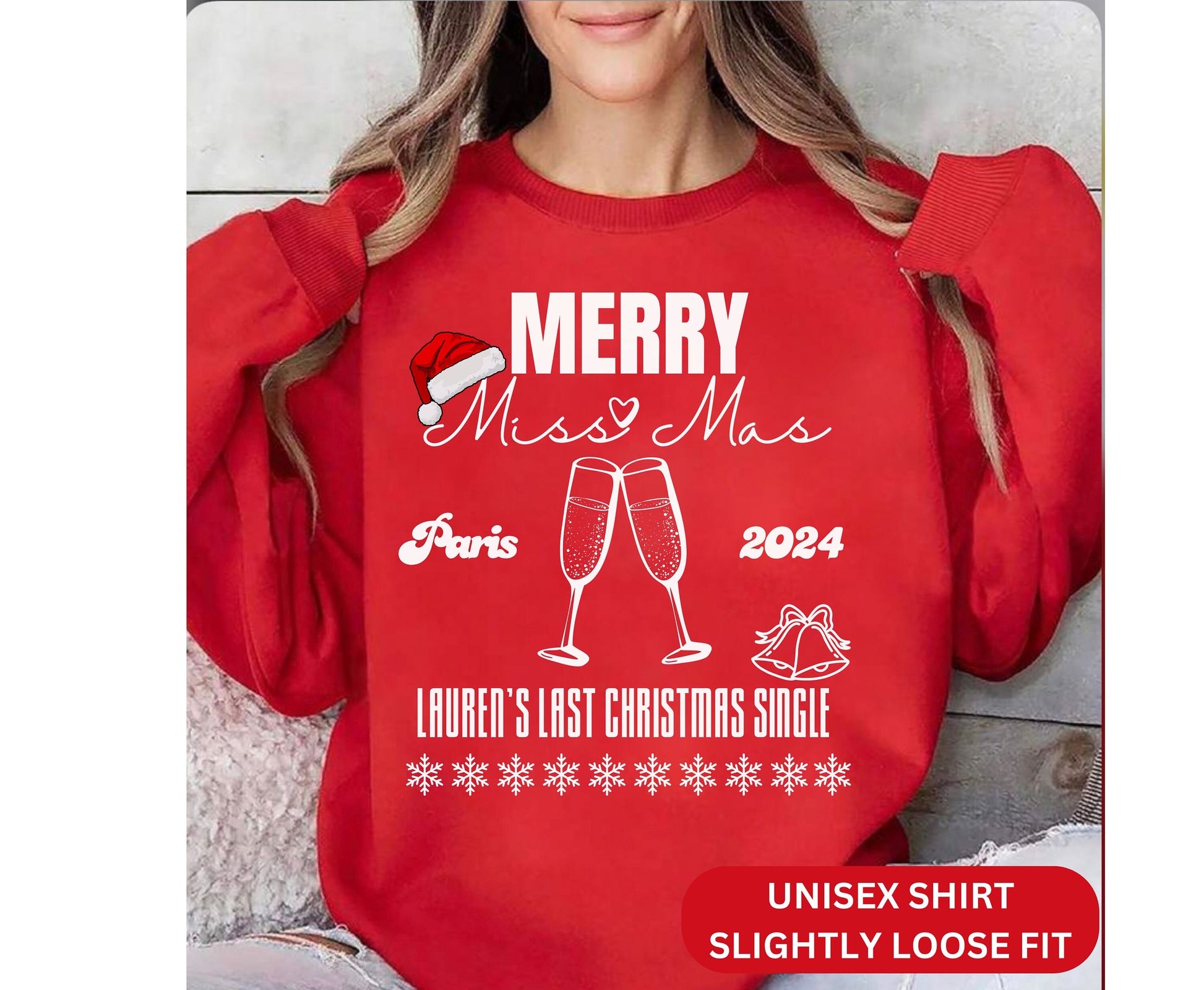 Christmas Bachelorette Jumpers for Bride Bridesmaid Xmas Themed Hen Party shirt