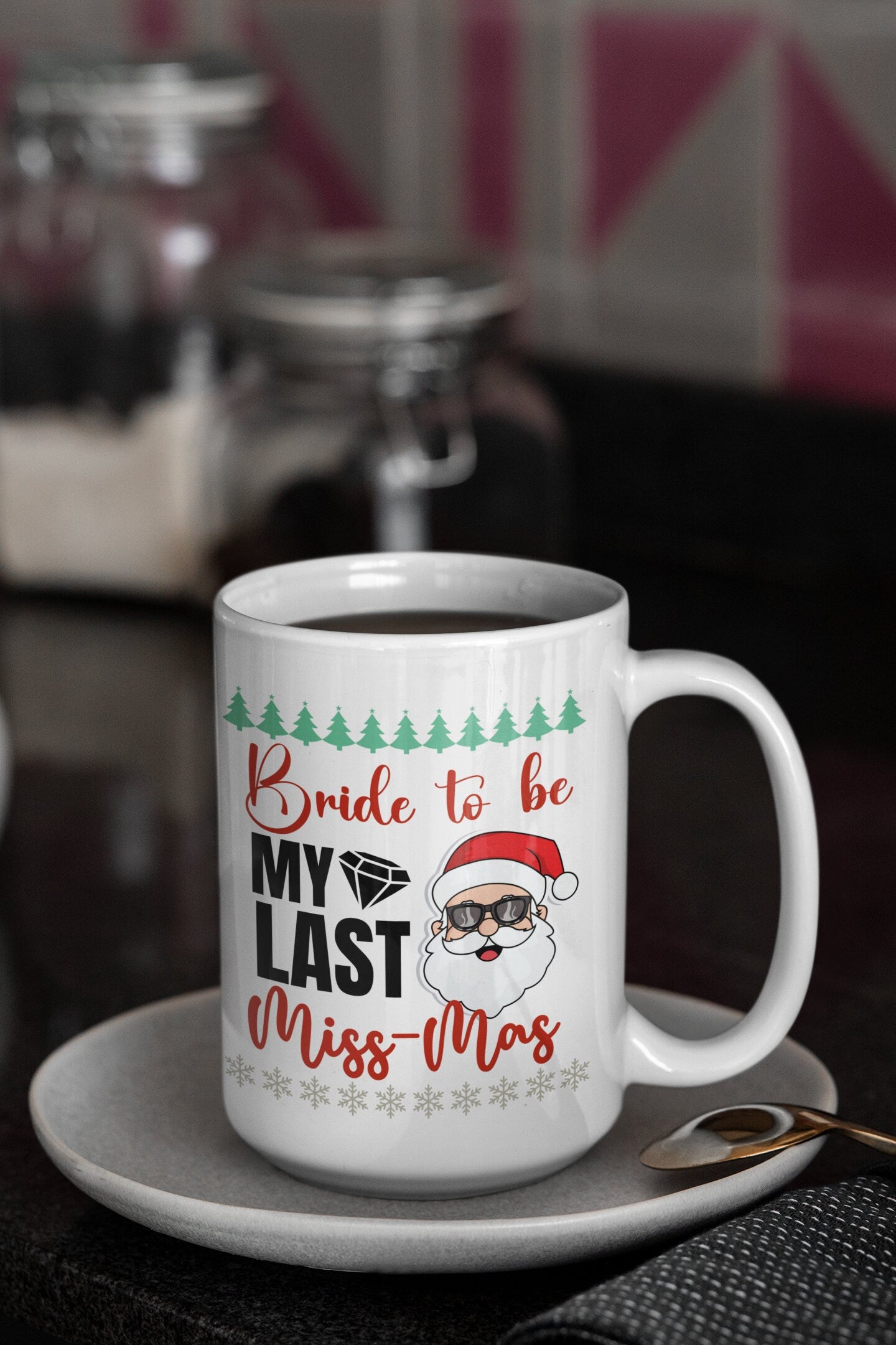 Bride to be Christmas mug Gift Last Christmas Single Mug, Last Mis-Mas Mug, Engagement Christmas Gift, Future Mrs Christmas Mug Gift for Her