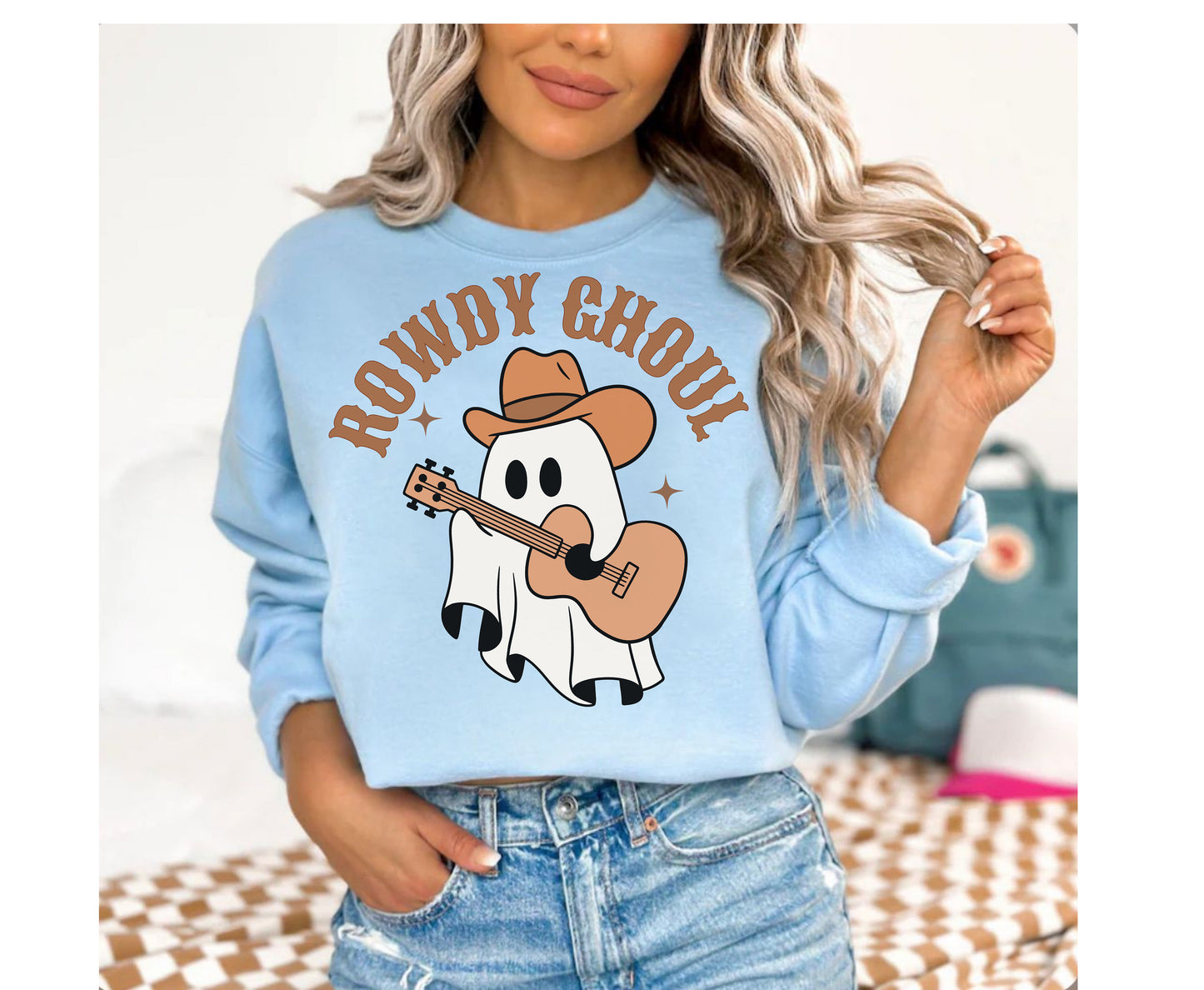 Cowgirl Cowboy Halloween Ghost Shirt for men women