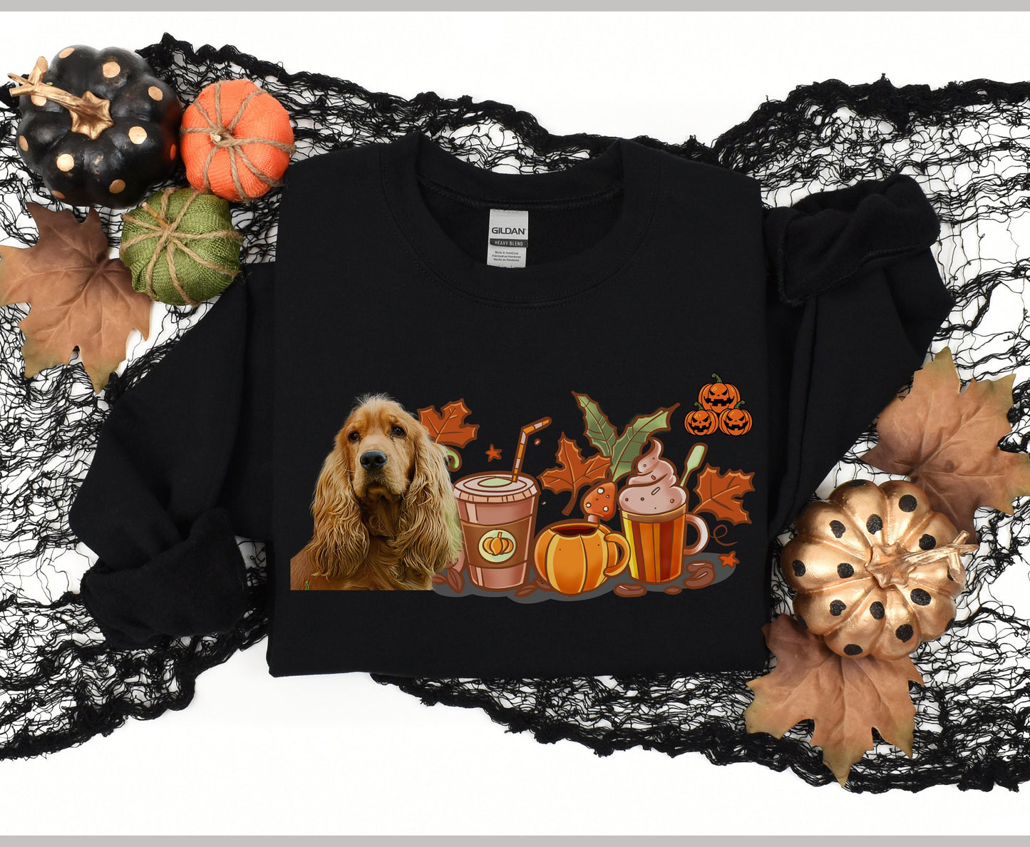 Cocker Spaniel Fall Halloween Shirt gift for men women