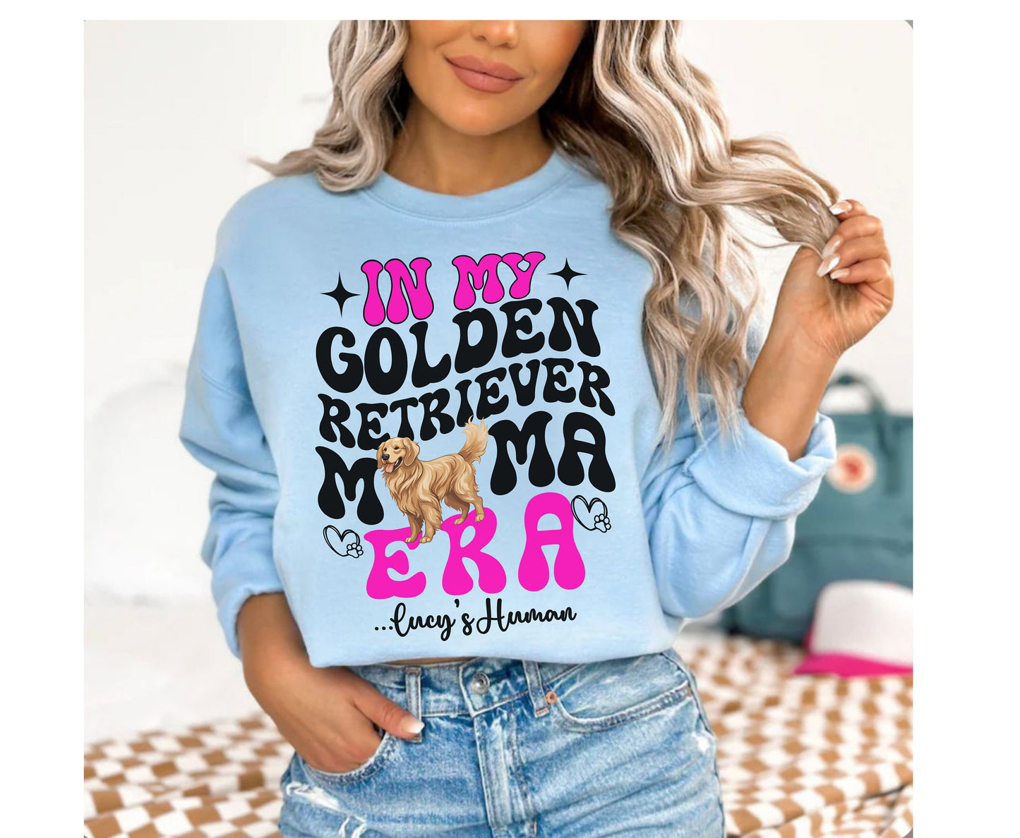 Golden Retriever dog Trendy mom dog dad shirt dog lover 
 gifts Personalized Unisex Winter Summer crewneck for dog mama Golden retriever sweatshirt tshirt and hoodie