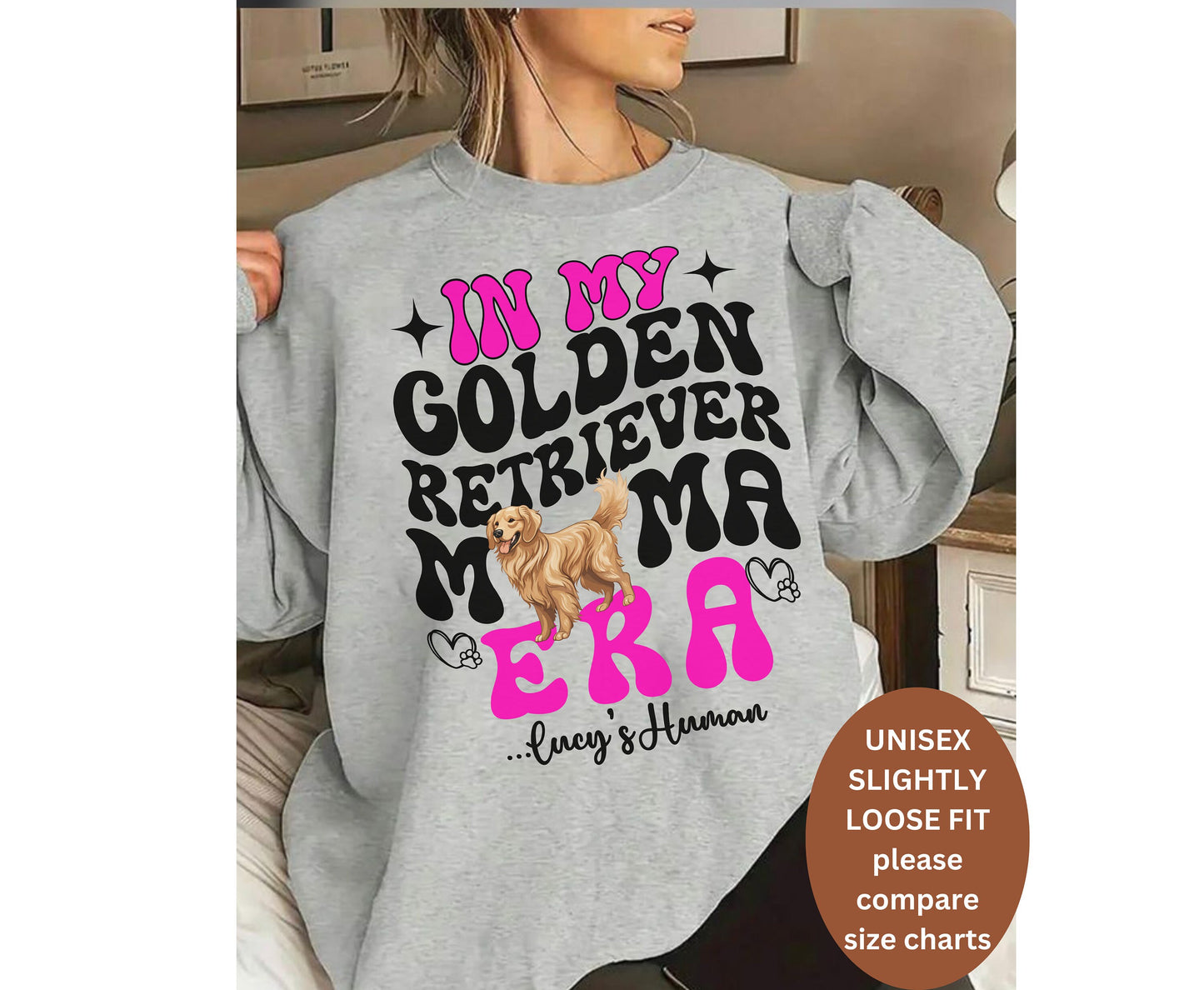 Golden Retriever dog Trendy mom dog dad shirt dog lover 
 gifts Personalized Unisex Winter Summer crewneck for dog mama Golden retriever sweatshirt tshirt and hoodie