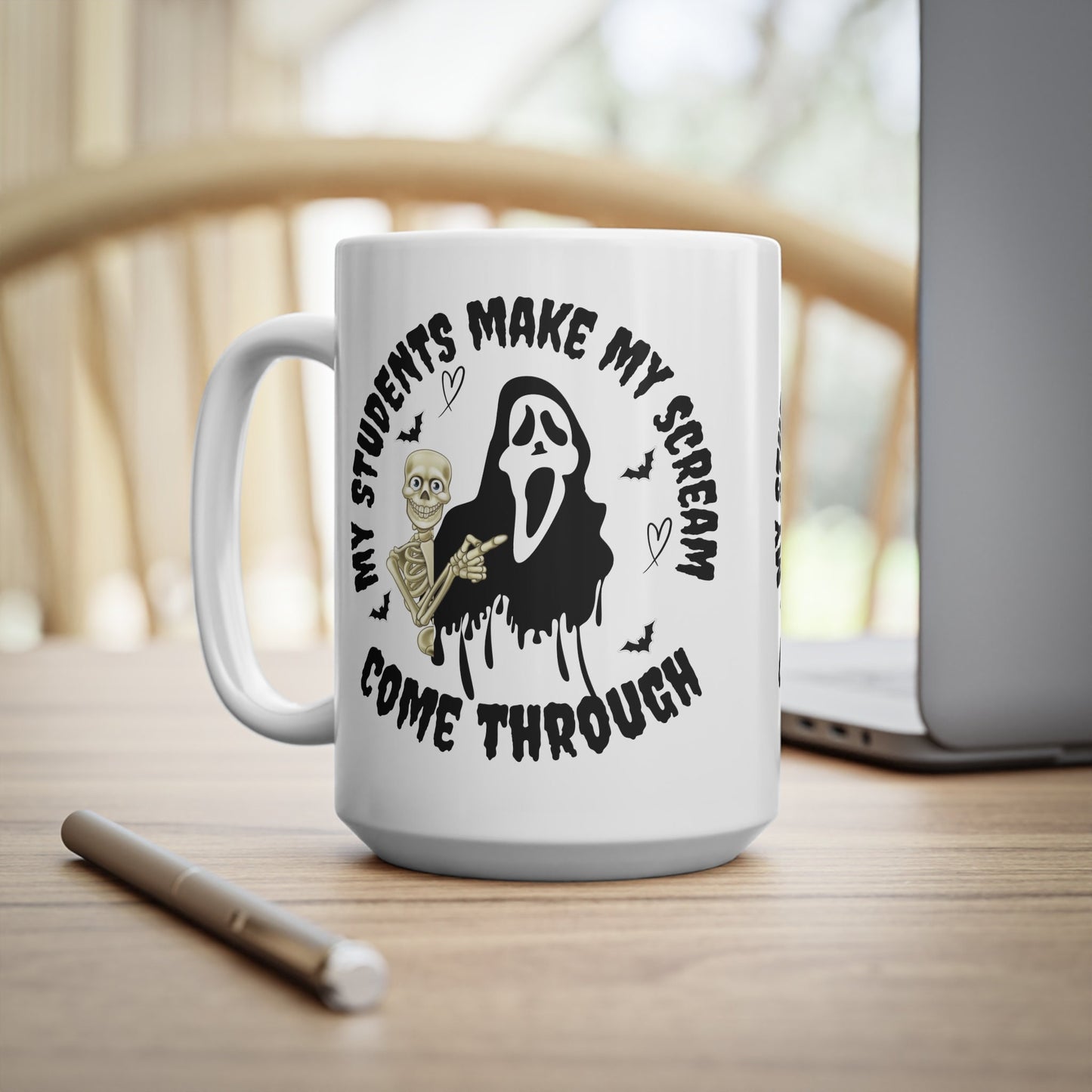 My Students Make My Scream come through HALLOWEEN TEACHER MUG Trendy Spooky Gifts for Teacher Halloween Teacher Mug Funny Teacher fall gifts