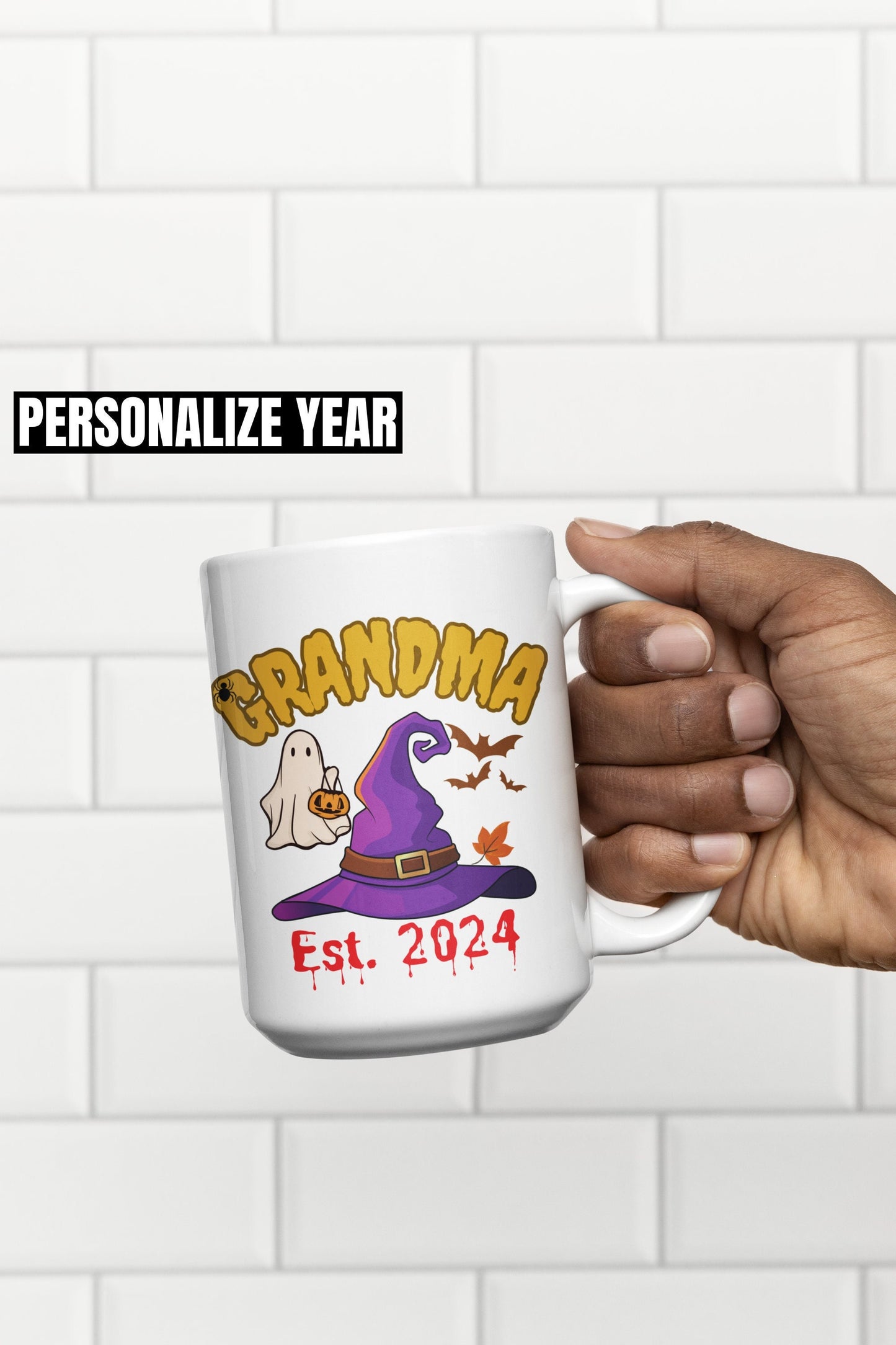 Personalized Spooky GRANDMA HALLOWEEN MUG Gift