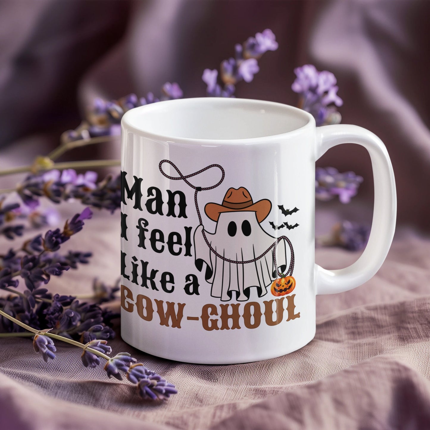 Spooky Cowgirl Halloween Mug I feel like a COW-GHOUL Spooky Cowgirl Halloween Mug gifts for her Fun Cowboy Country Ghoul Mug for men women