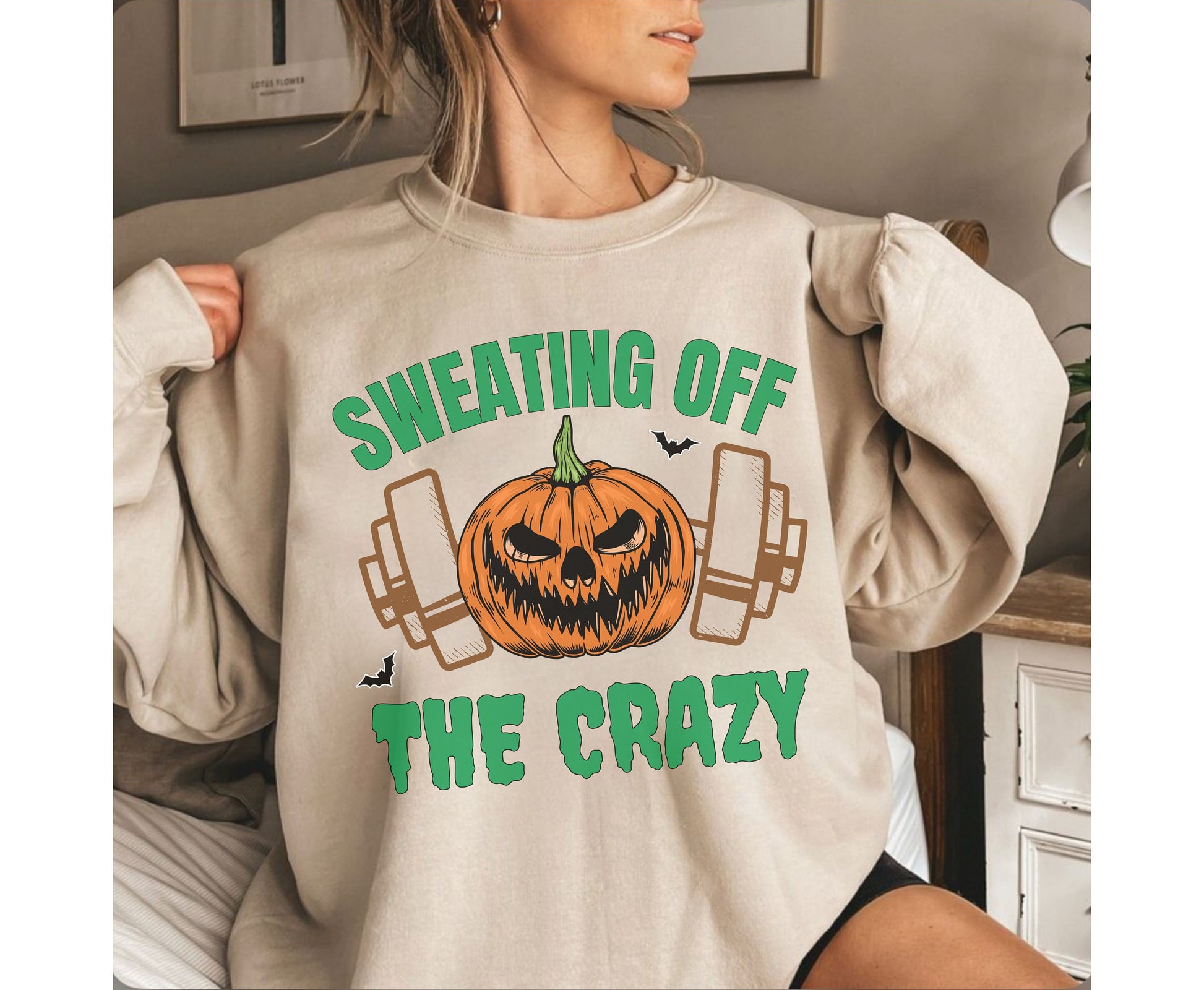 Halloween Fitness Tshirt,Unisex, Gym, Workout, for women, for men, gym bag, gym shirt, boho, retro, trendy, Viral design, Diet, Life style, Nude Color Shirt, Tshirt, Tee, New Year Resolution