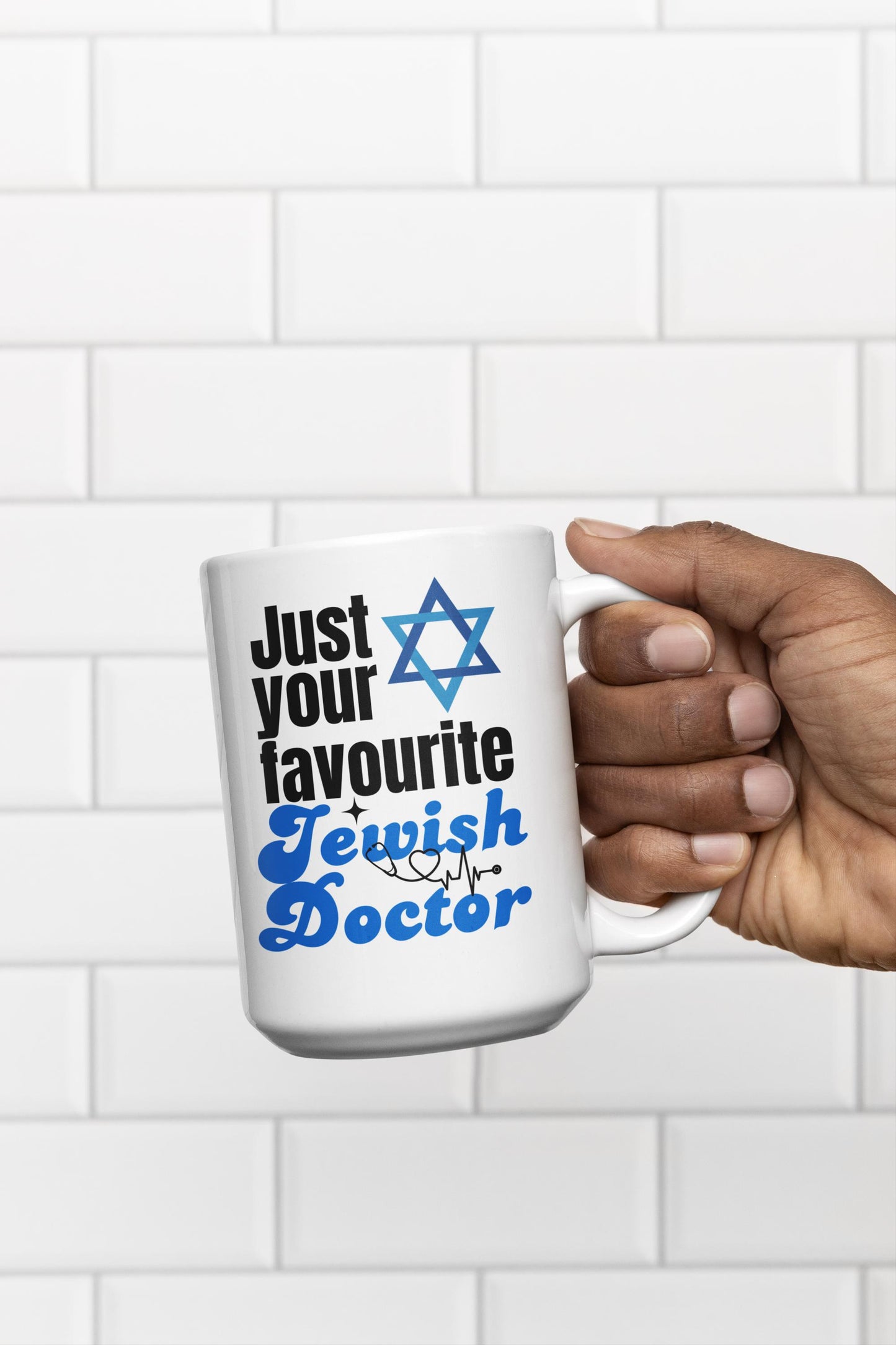 Just your Favourite Jewish Doctor Hanukkah Mug Gift for Jew Doctor Chanukah Gifts Doctor