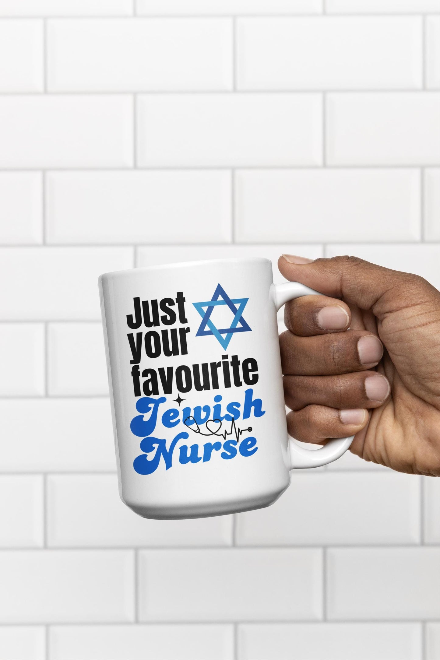 Just your Favourite Jewish Nurse Hanukkah Mug Gift for Jew RN Nurse Chanukah Gifts