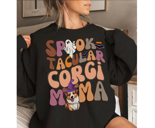 Spooktacular Corgi Mama Halloween Shirt - Trendy Unisex